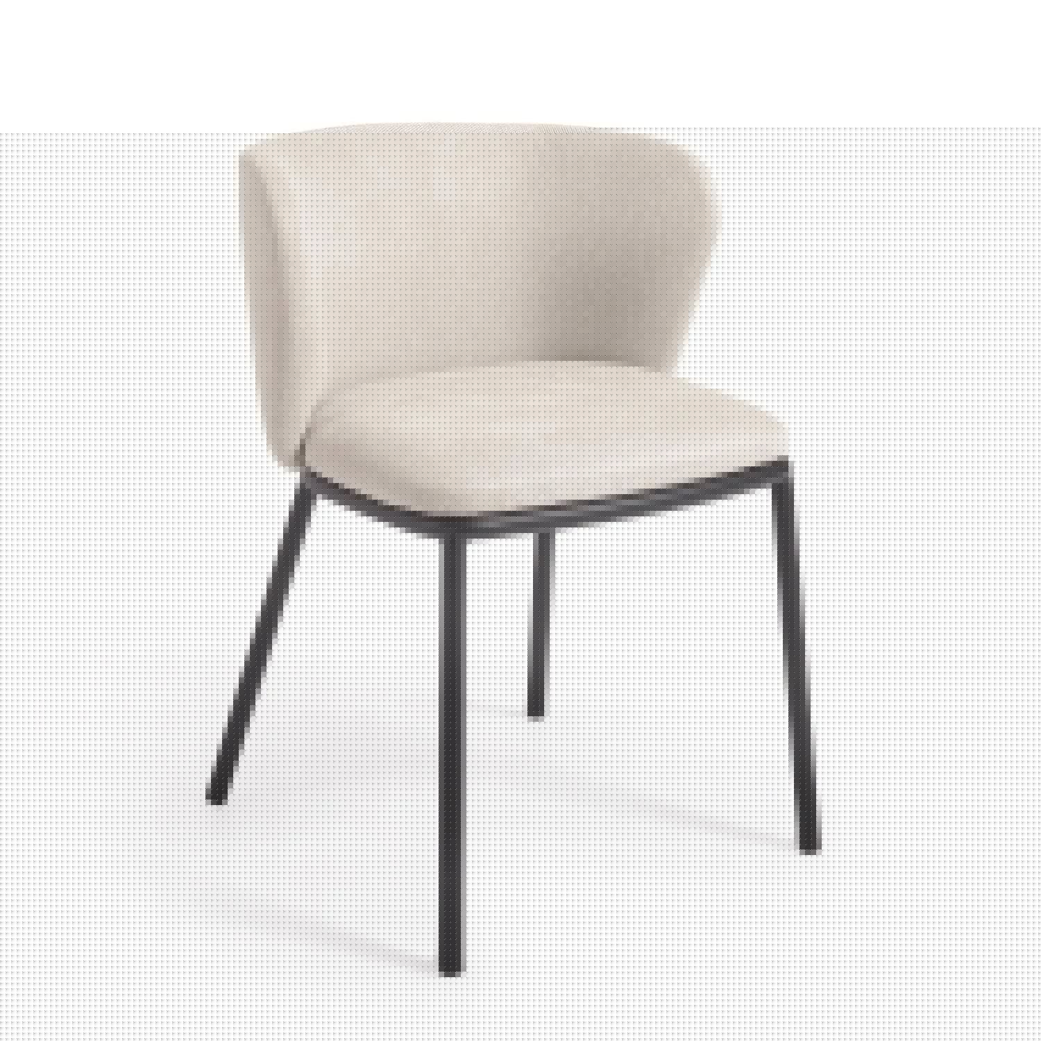 Eleganter Ciselia Stuhl von Kave Home: Beige Chenille, stabiler Stahlrahmen, komfortable Polsterung, ideal für jeden Wohnstil.