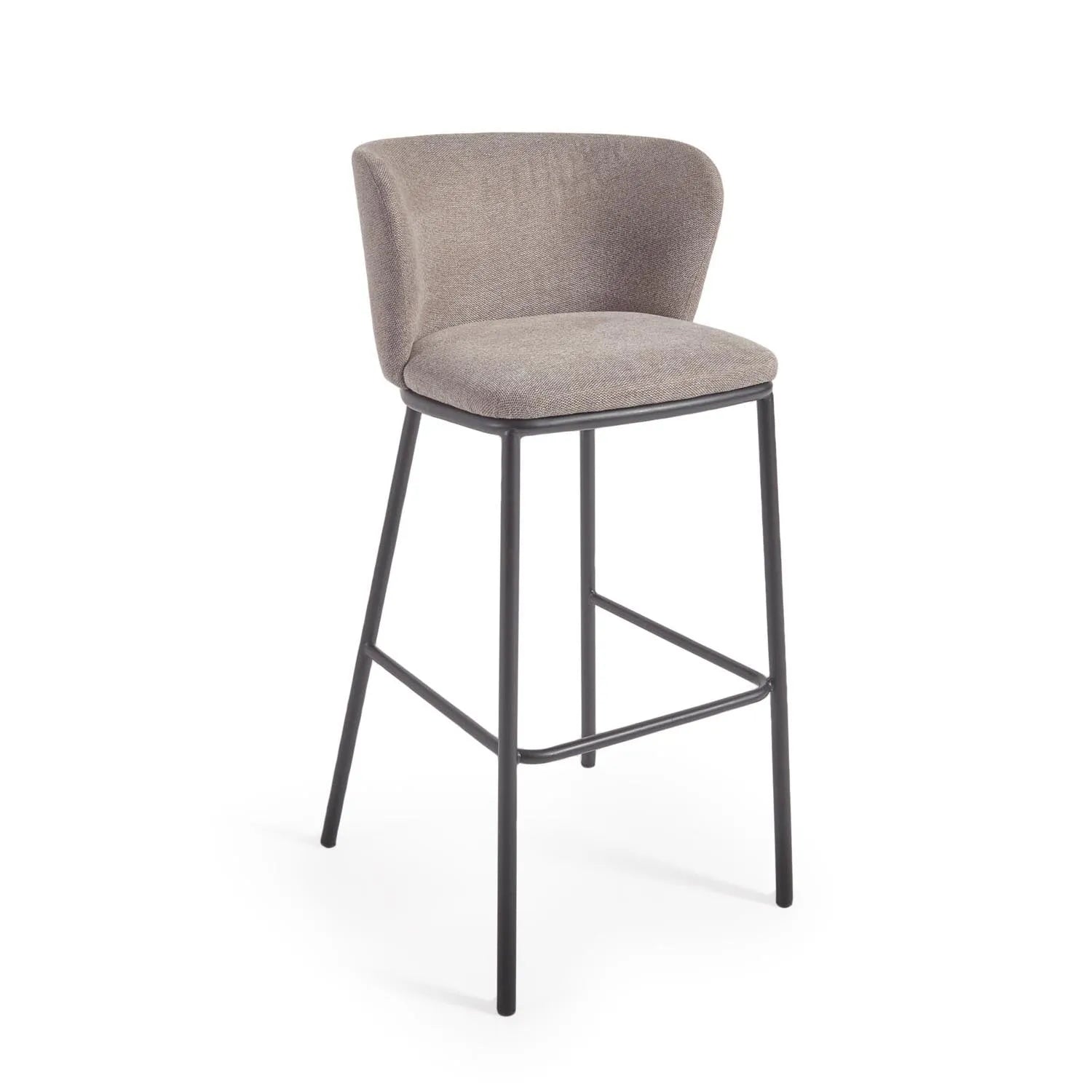 3D-Modell eines eleganten Ciselia Stuhls aus hellbraunem Chenille, 75 cm hoch, ideal für Esszimmer und Lounges.
