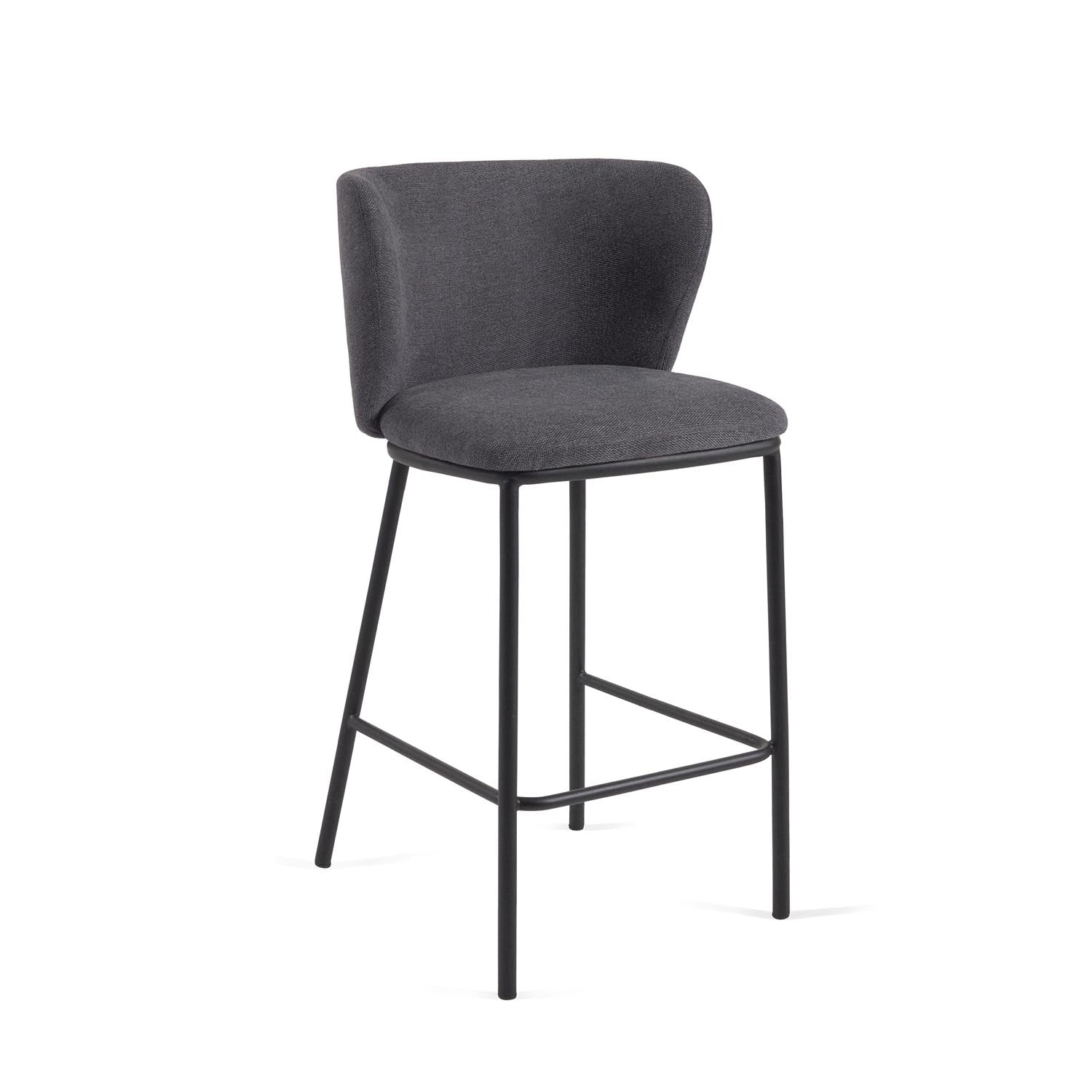Ciselia Hocker 65 cm: Dunkelgraue Chenille, stilvoll & bequem.