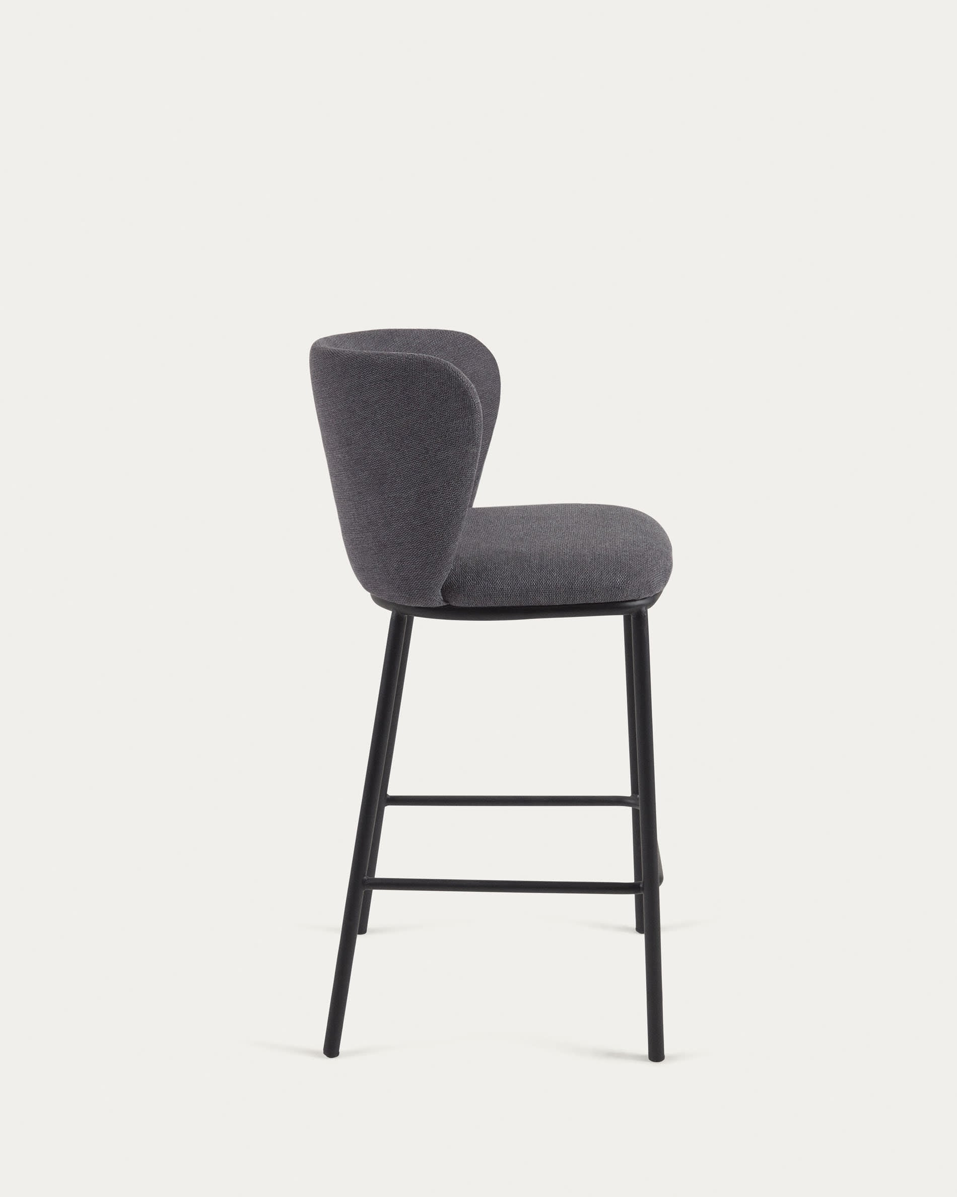 Ciselia Hocker 65 cm: Dunkelgraue Chenille, stilvoll & bequem.