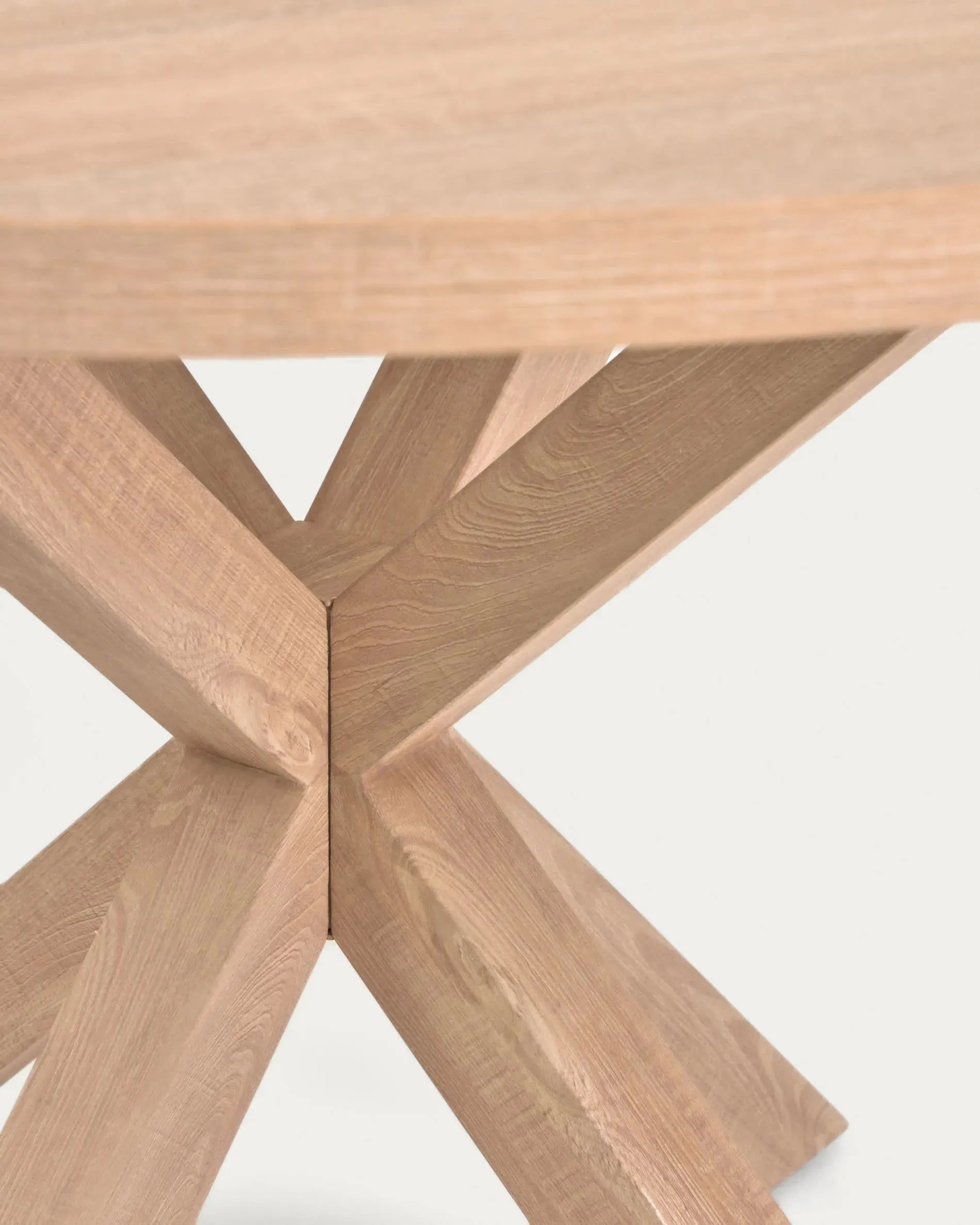 Runder Tisch Argo Ø 120 cm, Melamin mit natürlicher Oberfläche, Stahlbeine in Holzoptik, perfekt für moderne und elegante Wohnräume.