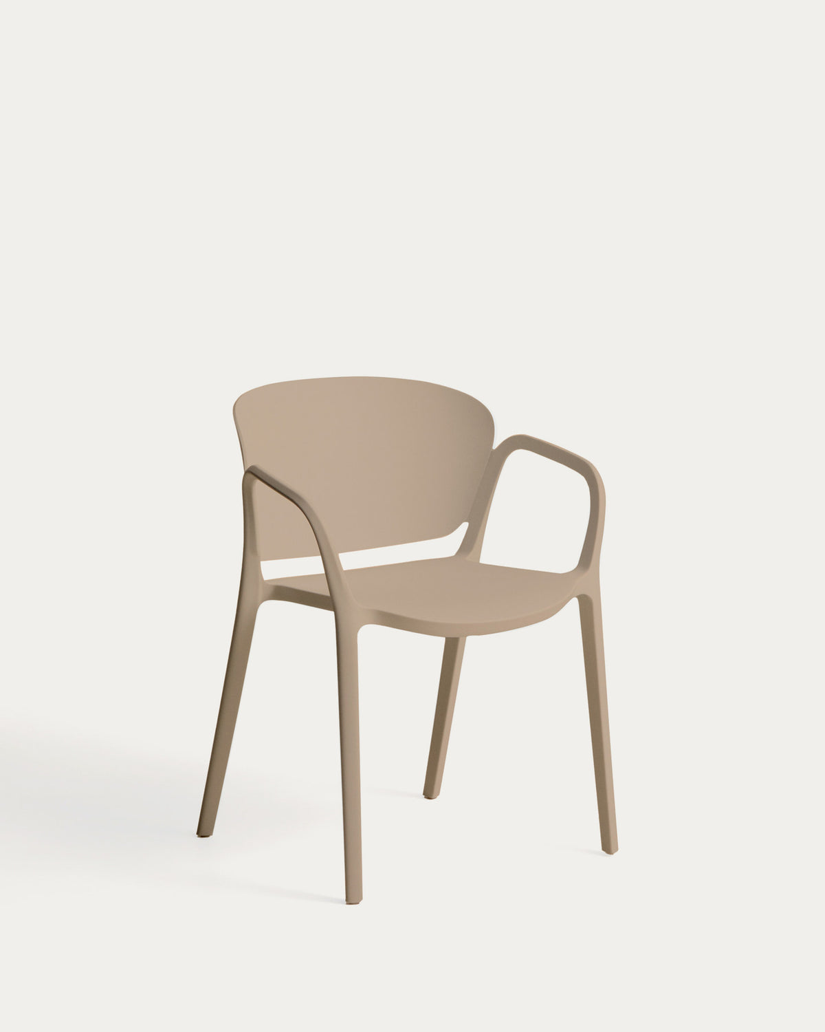 Stapelbarer Outdoor-Stuhl Ania in Beige in Beige, Ecru präsentiert im Onlineshop von KAQTU Design AG. Gartenstuhl ist von Kave Home