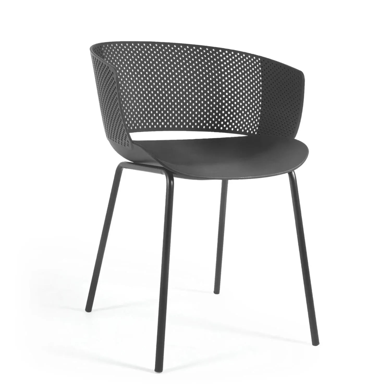3D-Modell des Yeray Stuhls: stilvoller, schwarzer Outdoor-Stuhl, robust und UV-beständig, ideal für Garten oder Terrasse.