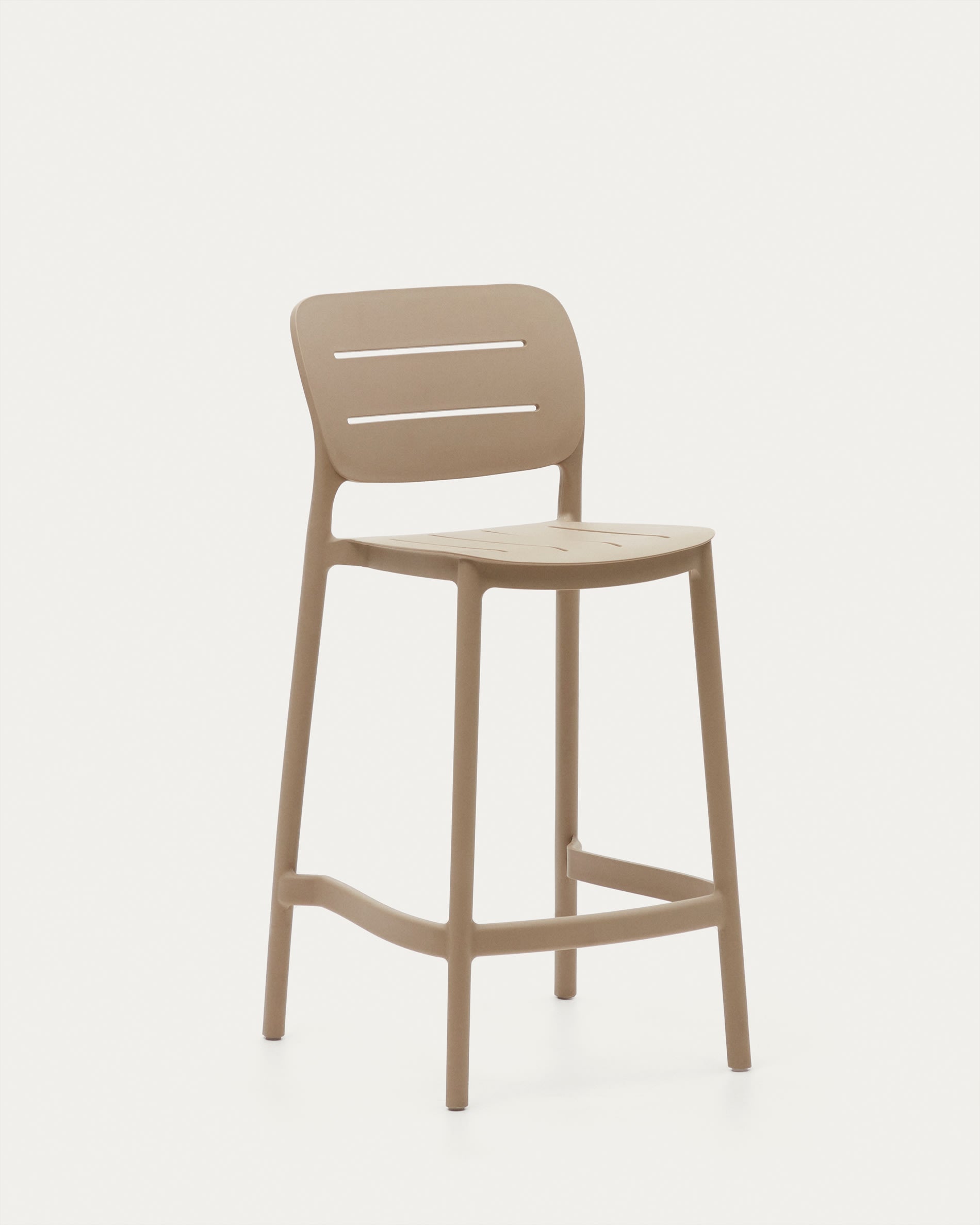 Morella outdoor stool made of plastic in beige, height 65 cm