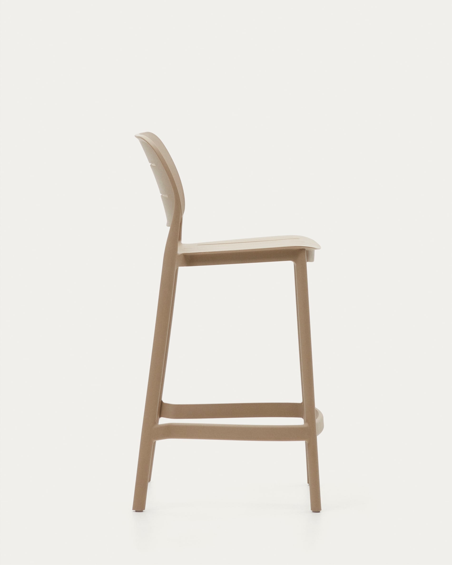 Morella outdoor stool made of plastic in beige, height 65 cm