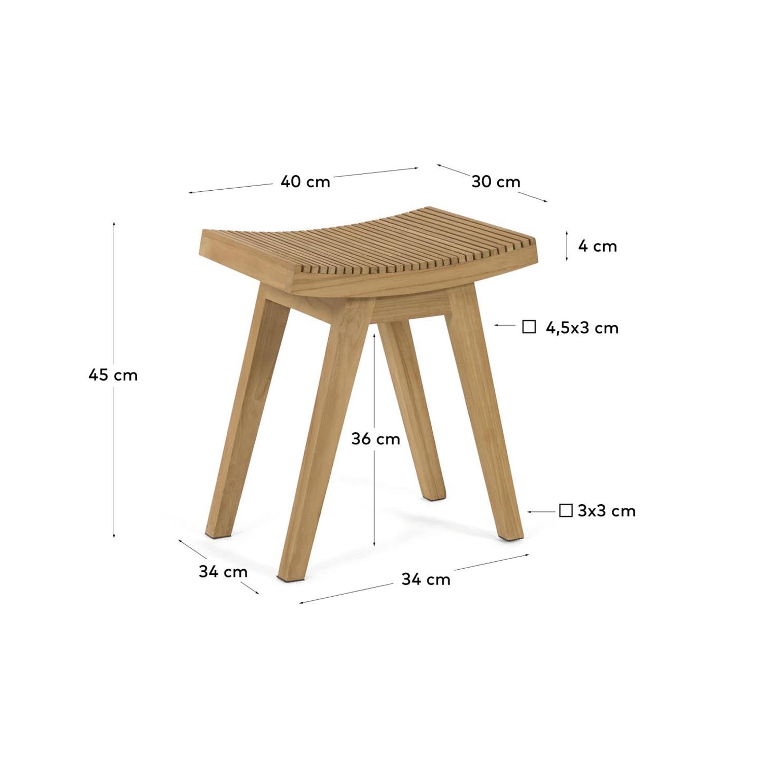 Vicentina Teak-Fußstütze: Luxuriöse Entspannung mit natürlichem Charme.
