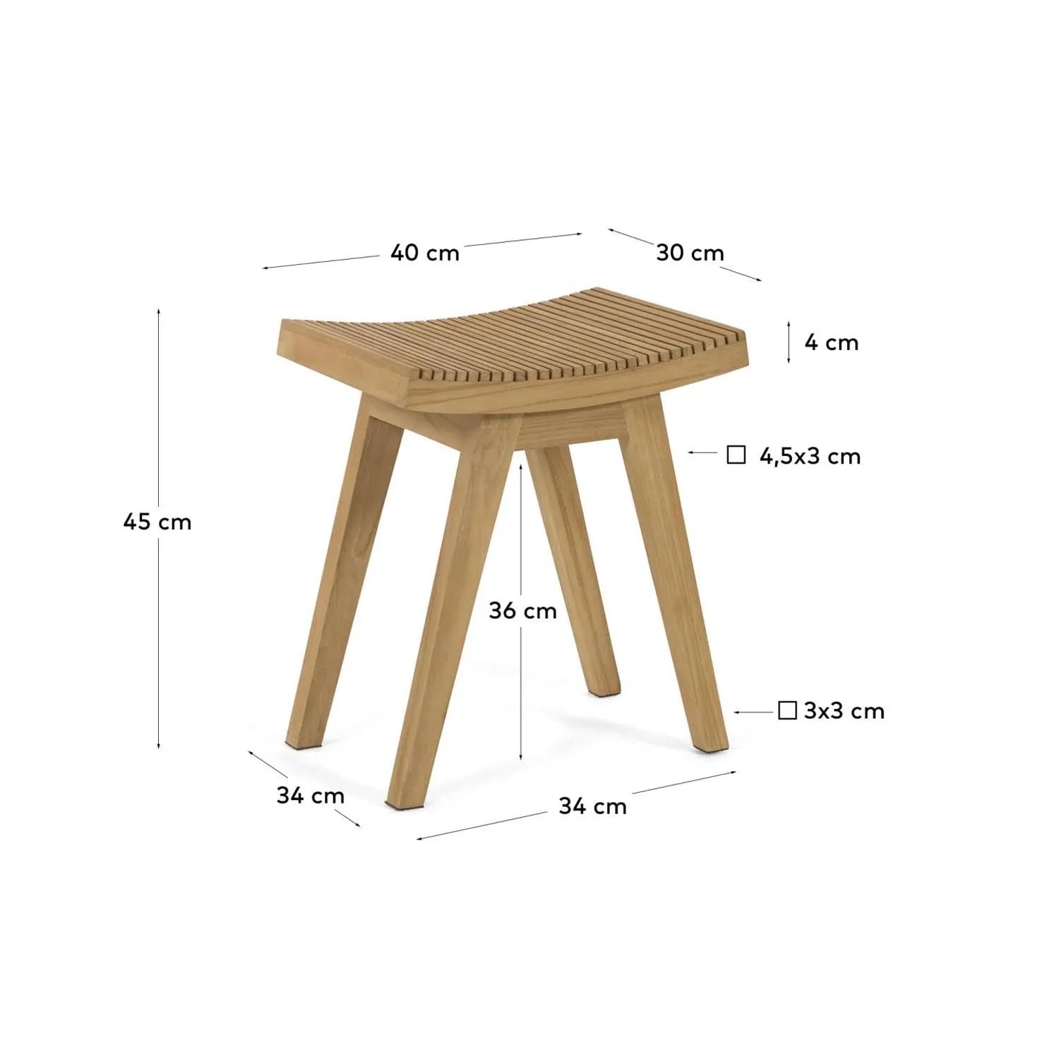 Vicentina Teak-Fußstütze: Luxuriöse Entspannung mit natürlichem Charme.