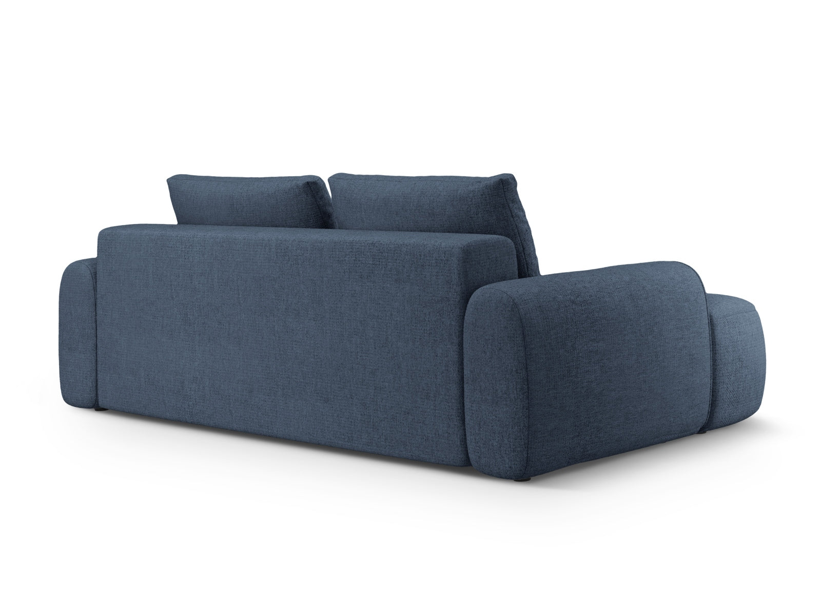 Modernes Linz Sofa in stilvollem Blau, 4-Sitzer mit praktischer Schlaffunktion und integriertem Stauraum für zusätzlichen Komfort.
