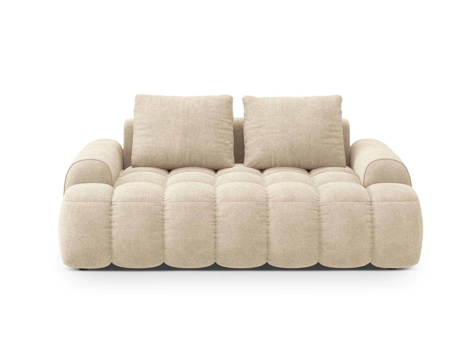 Linz Velour Sofa 2 Sitzer 100cm in Light Beige-Vogue präsentiert im Onlineshop von KAQTU Design AG. 2er Sofa ist von Cosmopolitan Design