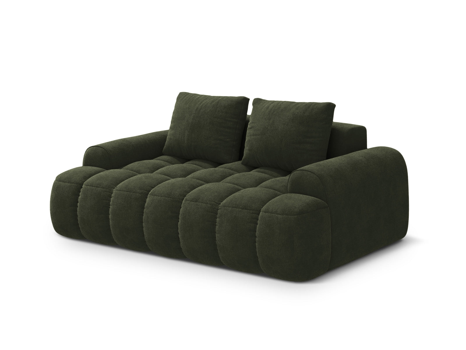 Stilvolles 2-Sitzer Sofa Linz aus Velours in ansprechendem Grün, perfekt für entspannte Stunden und modernes Wohndesign.