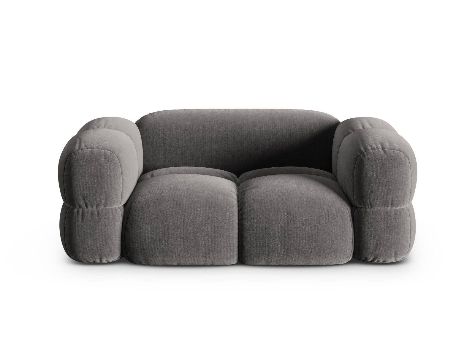 Loretto Velour Sofa 2 Sitzer 100cm in Grey präsentiert im Onlineshop von KAQTU Design AG. 2er Sofa ist von Cosmopolitan Design