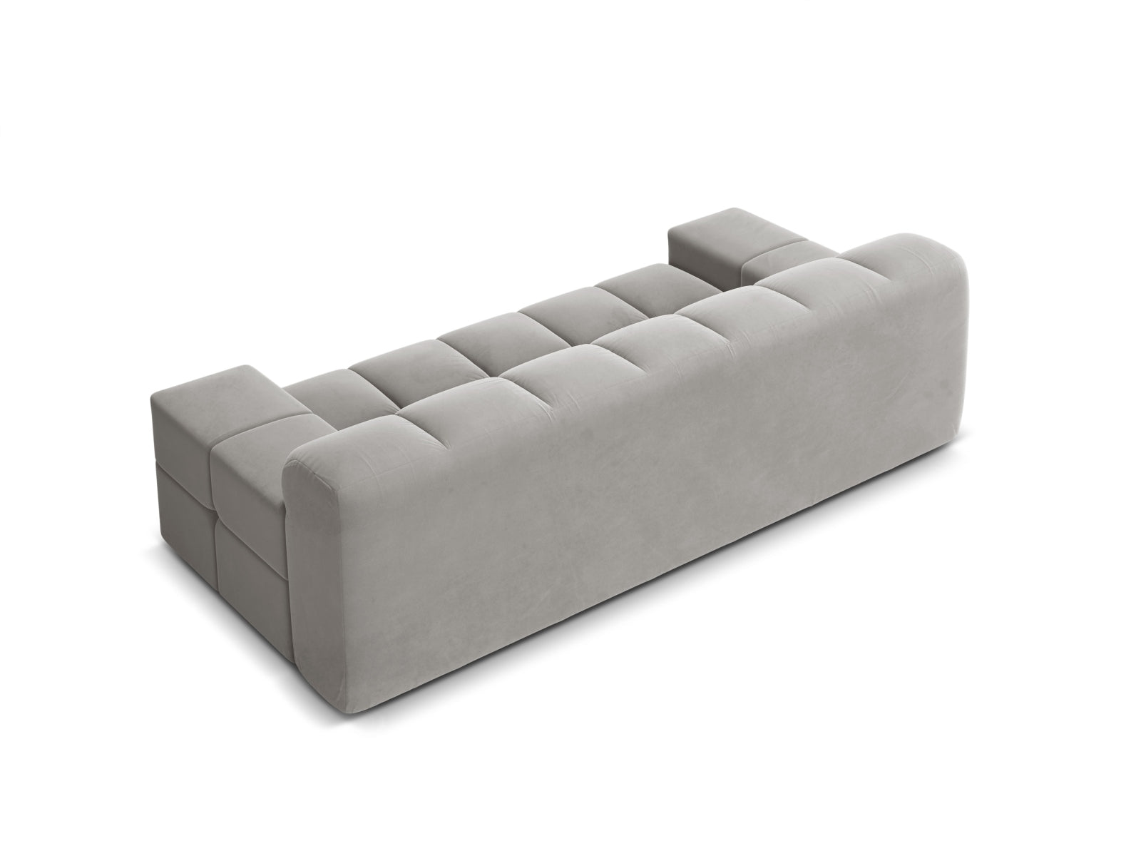 Elegantes 2-Sitzer Sofa Hawaii aus hochwertigem Silver-Magic Velvet, ideal für stilvolle und komfortable Wohnräume.