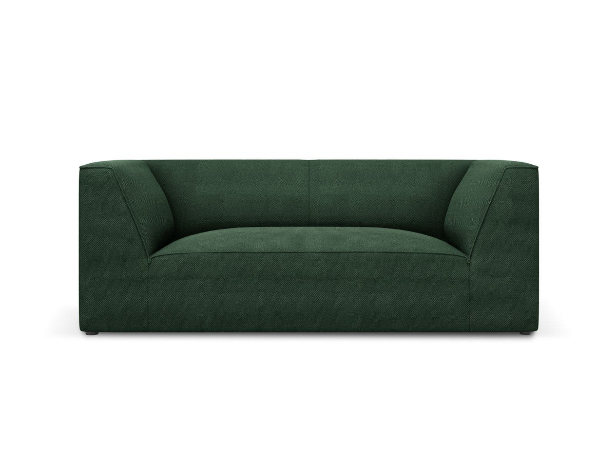 2-Sitzer Sofa Siena in Light Beige-Scala mit strukturiertem Cordstoff, Massivholzrahmen und schwarzen Kunststoffbeinen, urbanes Design.