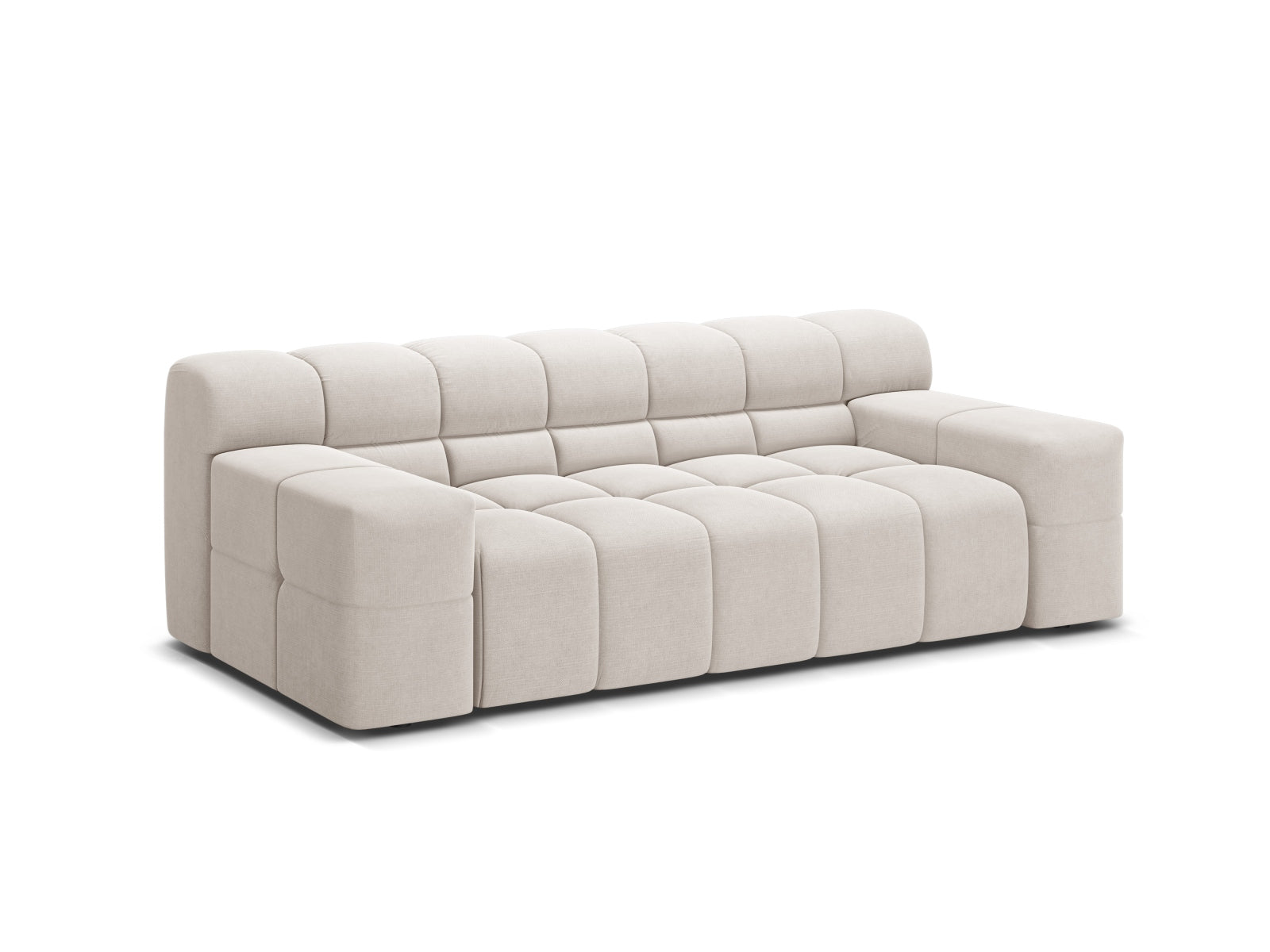 Elegantes 2-Sitzer Sofa Hawaii in sanftem Beige, ideal für stilvolle Wohnräume. Hochwertiges Design von Cosmopolitan Design.
