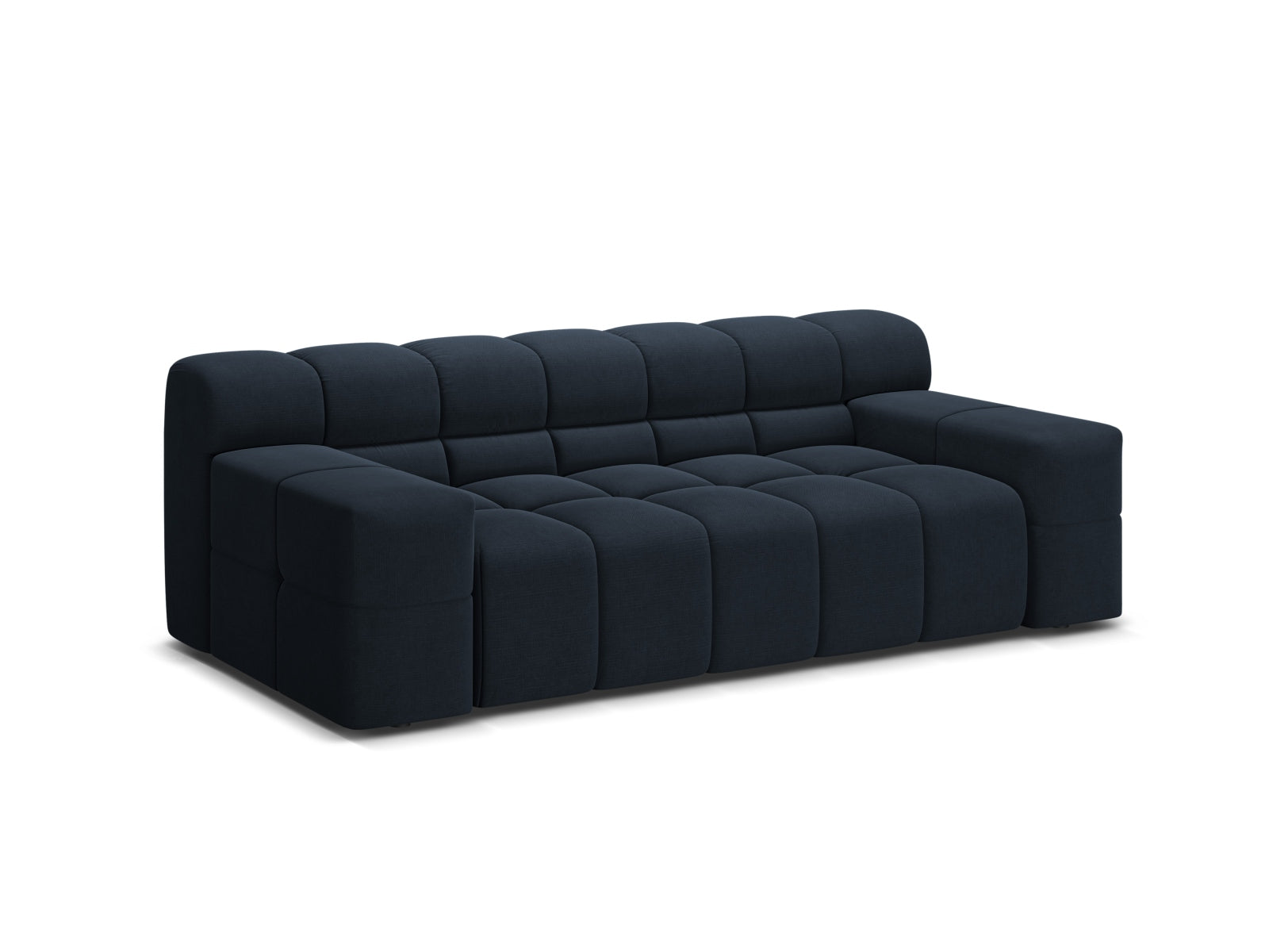 Elegantes 2-Sitzer Sofa Hawaii in Royalblau von Cosmopolitan Design, ideal für stilvolle Wohnräume und gemütliche Abende.