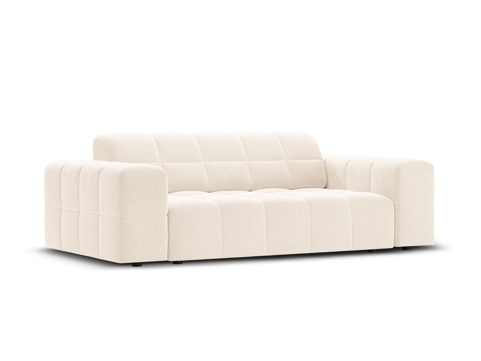 Modernes 2-Sitzer Sofa Chicago in sanftem Beige, perfekt für gemütliche und stilvolle Wohnambiente, entworfen von Cosmopolitan Design.