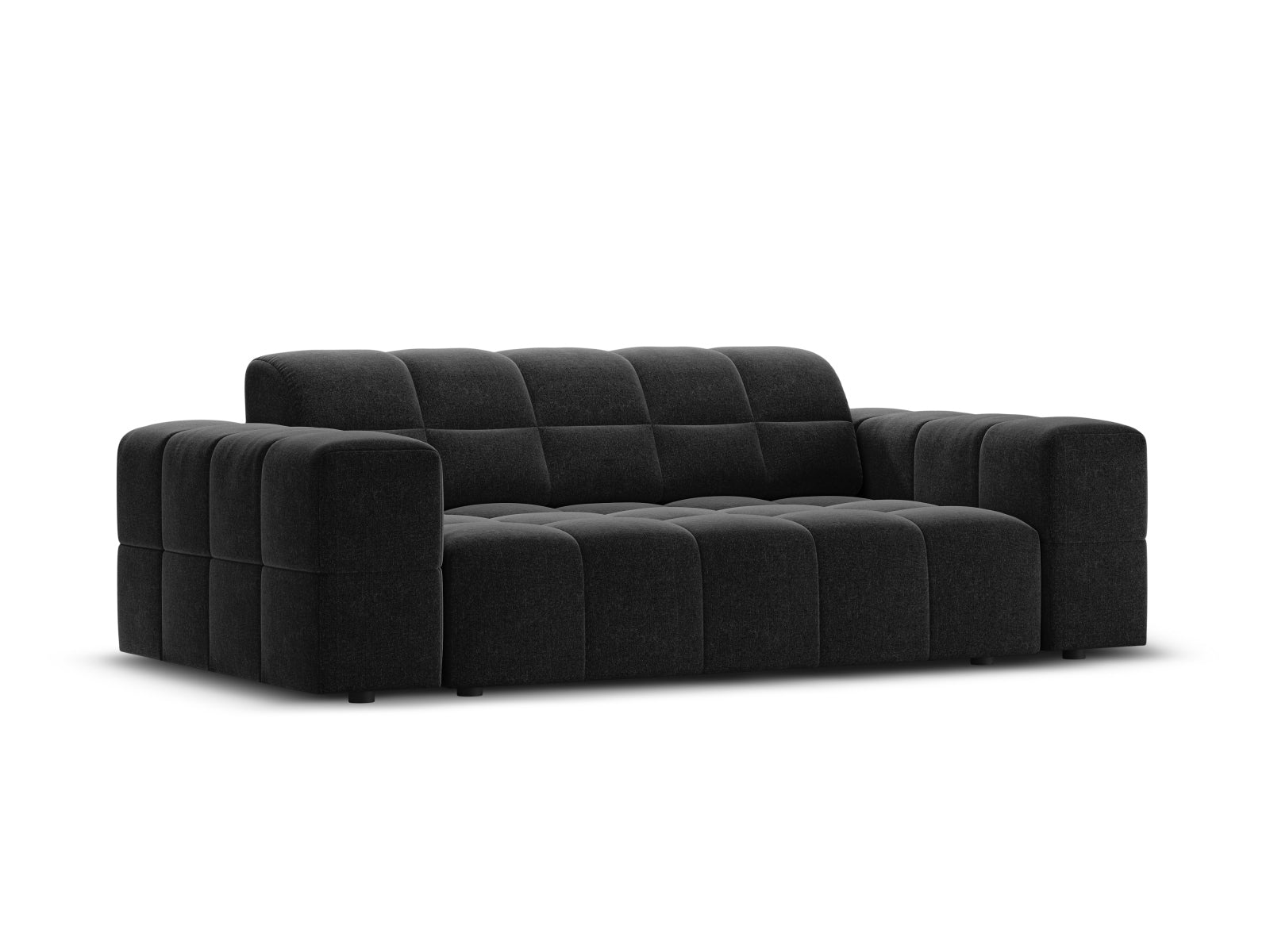 Schickes 2-Sitzer Sofa Chicago in Schwarz, 102 cm, perfektes Möbelstück für moderne und elegante Wohnambiente.