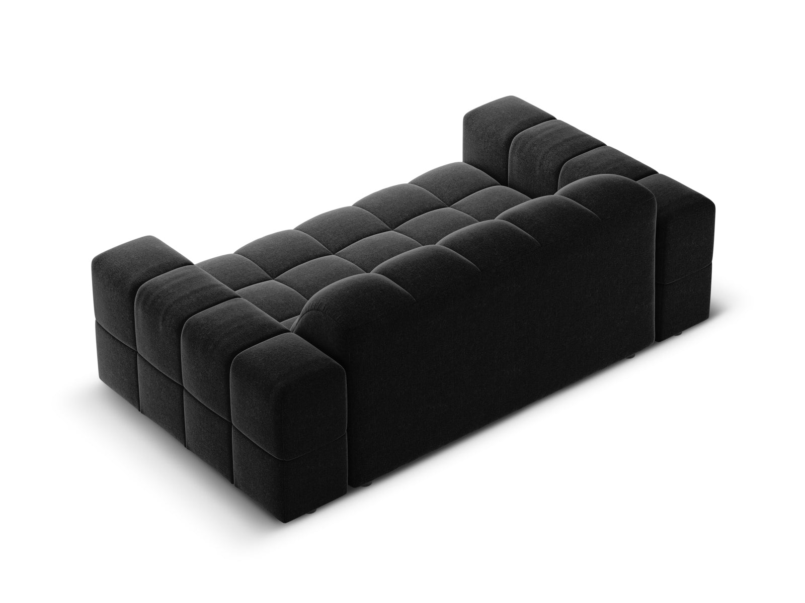 Elegantes 2-Sitzer Sofa Chicago in stilvollem Schwarz, 102 cm, ideal für zeitgemäße Wohnräume und gemütliche Atmosphäre.