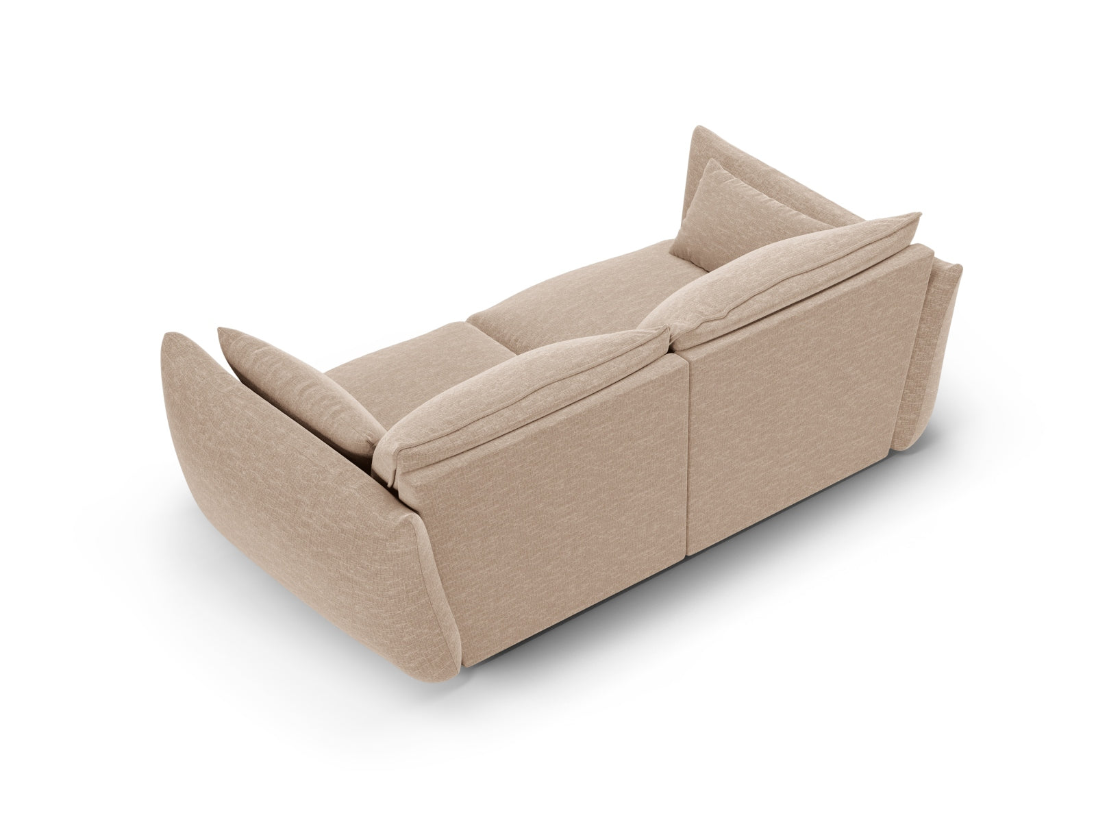 Elegantes 2-Sitzer Sofa Matera in sanftem Beige, ideal für stilvolle Wohnräume, von Cosmopolitan Design, erhältlich bei KAQTU.