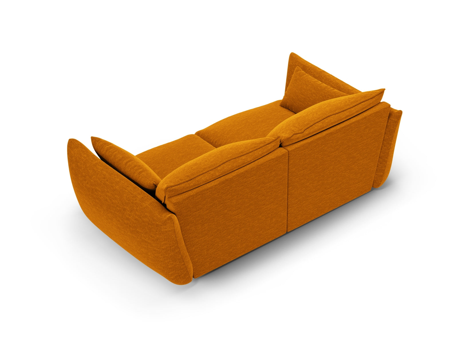 Stylisches 2-Sitzer Sofa Matera in leuchtendem Gelb, perfekt für zeitgemäße Einrichtungen, entworfen von Cosmopolitan Design.