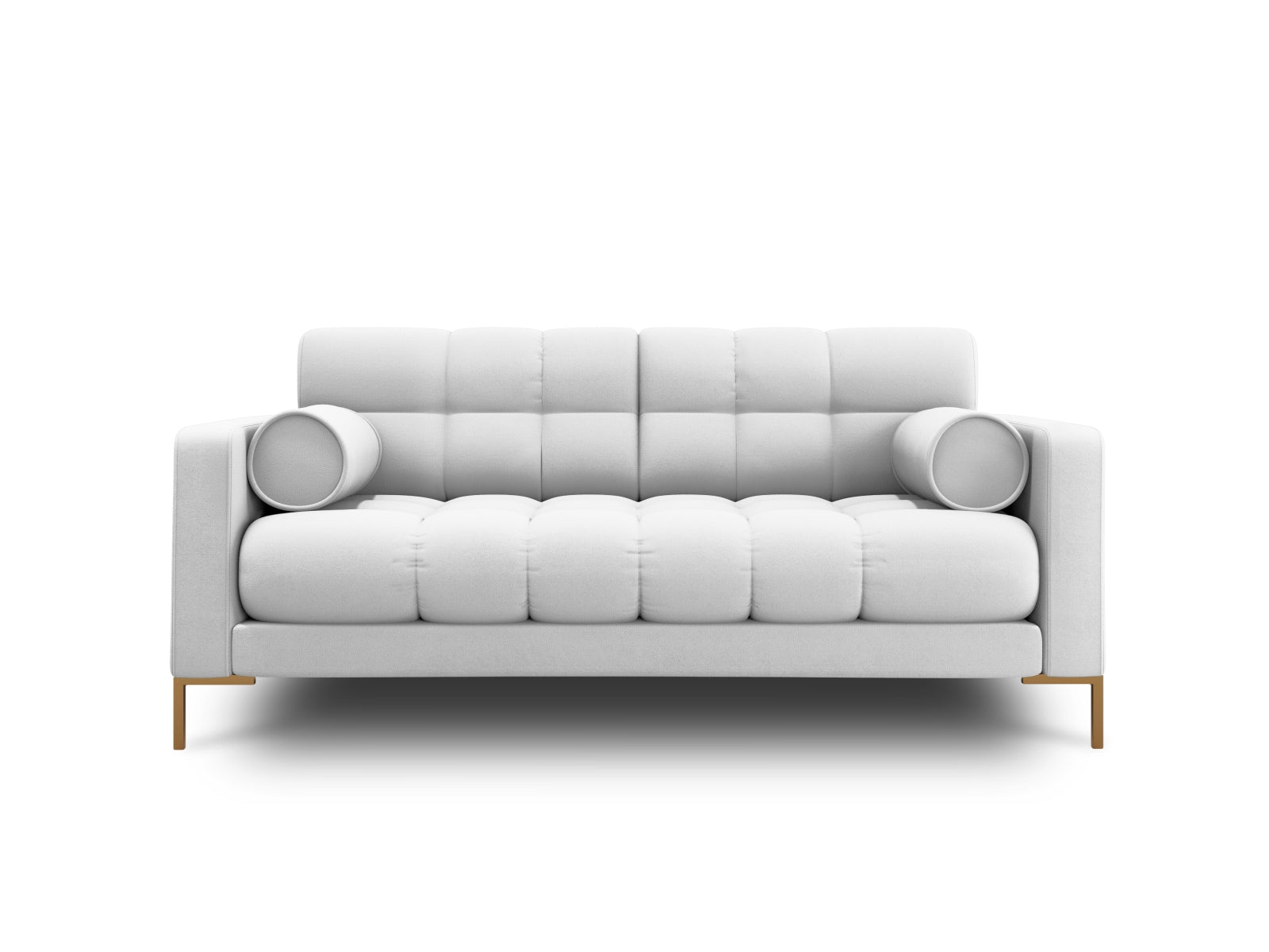 Elegantes 2-Sitzer Sofa Bali in leuchtendem Gelb-Bluvel, perfekt für gemütliche Abende und stilvolle Einrichtungsideen.
