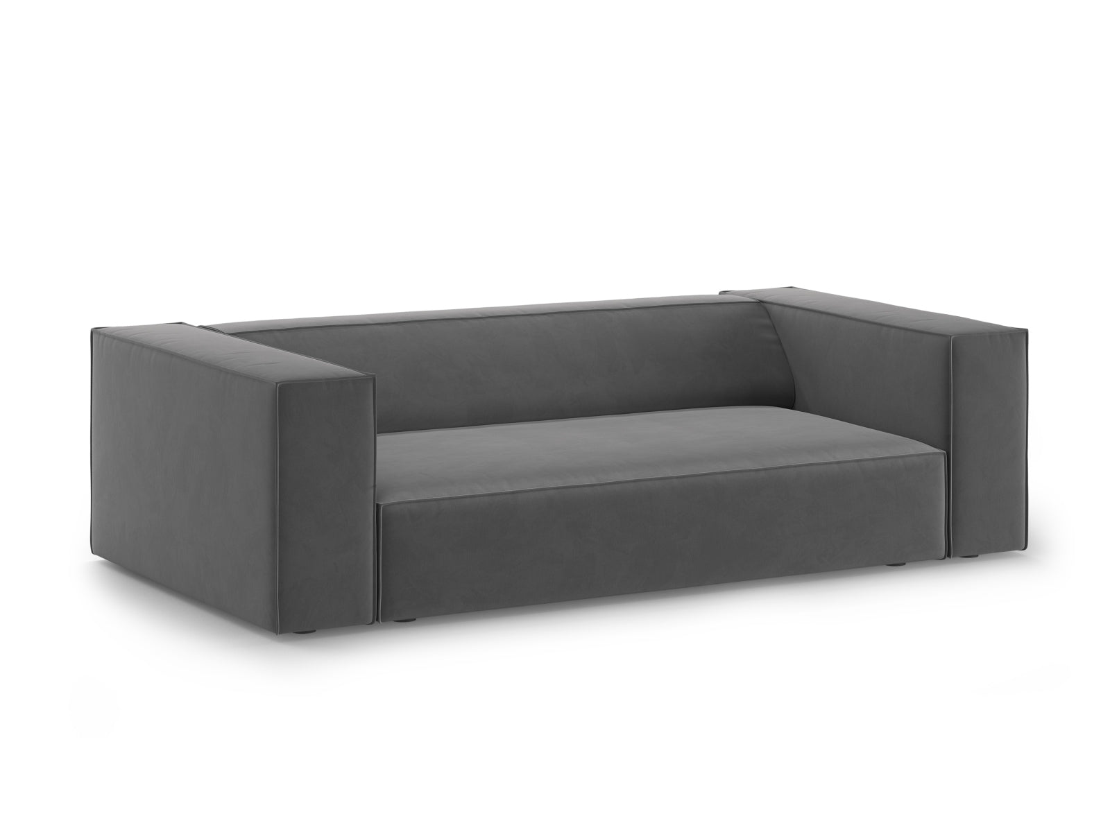 Arendal Velour Sofa 2 Sitzer in Warm grey präsentiert im Onlineshop von KAQTU Design AG. 2er Sofa ist von Cosmopolitan Design