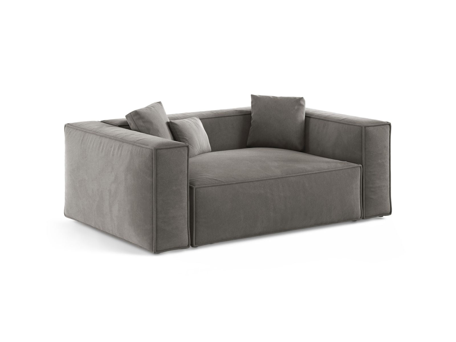 Stylisches 2-Sitzer Sofa Aveiro in elegantem Grau, ideal für moderne Wohnräume, erhältlich bei KAQTU Design AG.