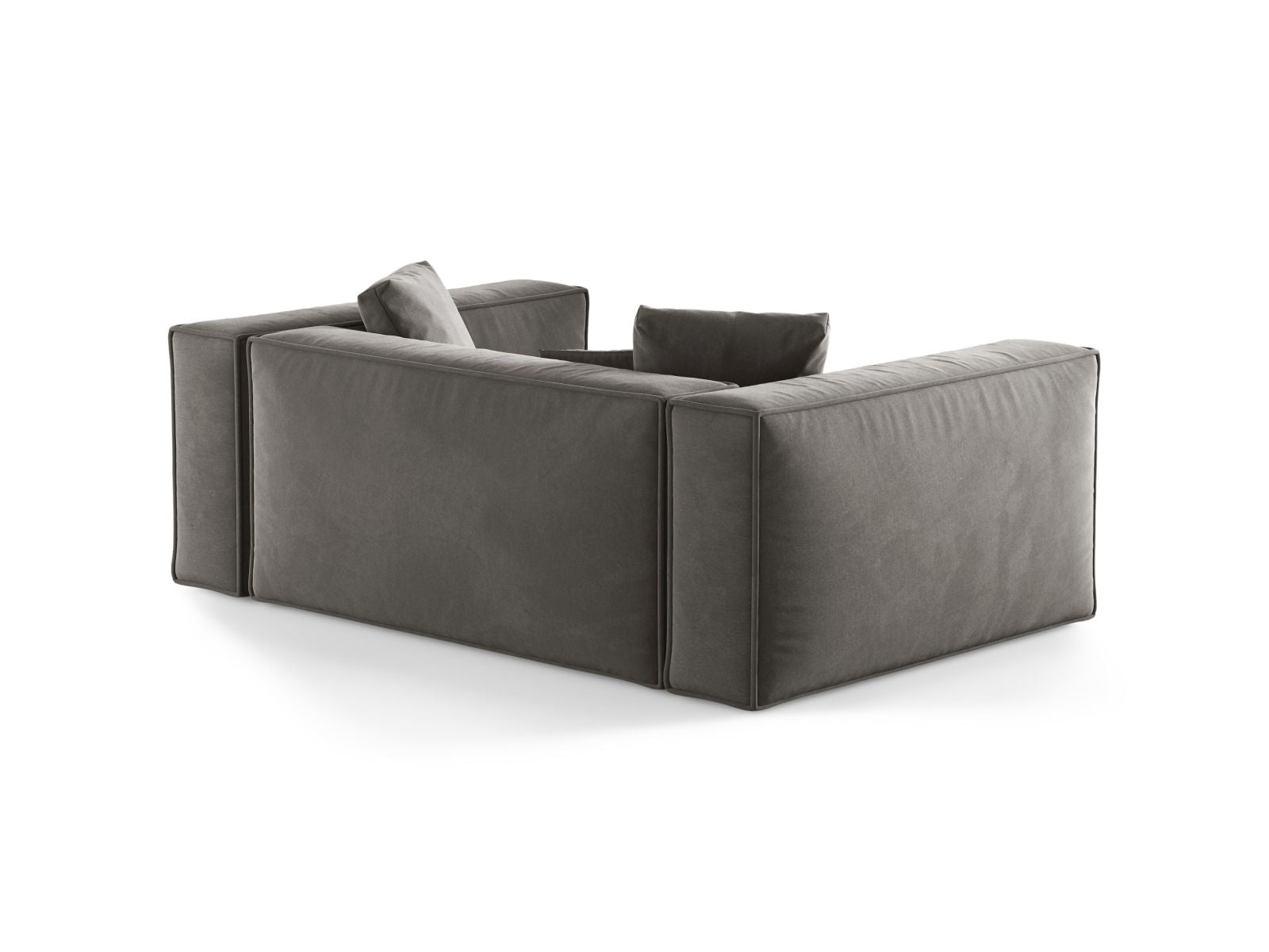 Modernes 2-Sitzer Sofa Aveiro von Cosmopolitan Design in schickem Grau, ideal für entspannte Abende und stilvolle Einrichtung.