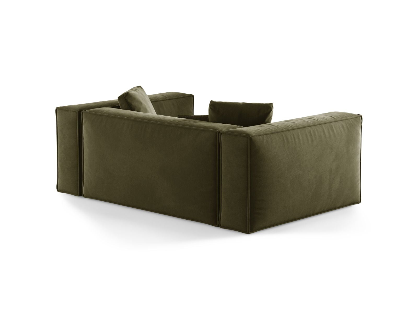 Modernes 2-Sitzer Sofa Aveiro in sanftem Grün, ideal für stilvolle Wohnräume und entspannte Momente, erhältlich bei KAQTU.