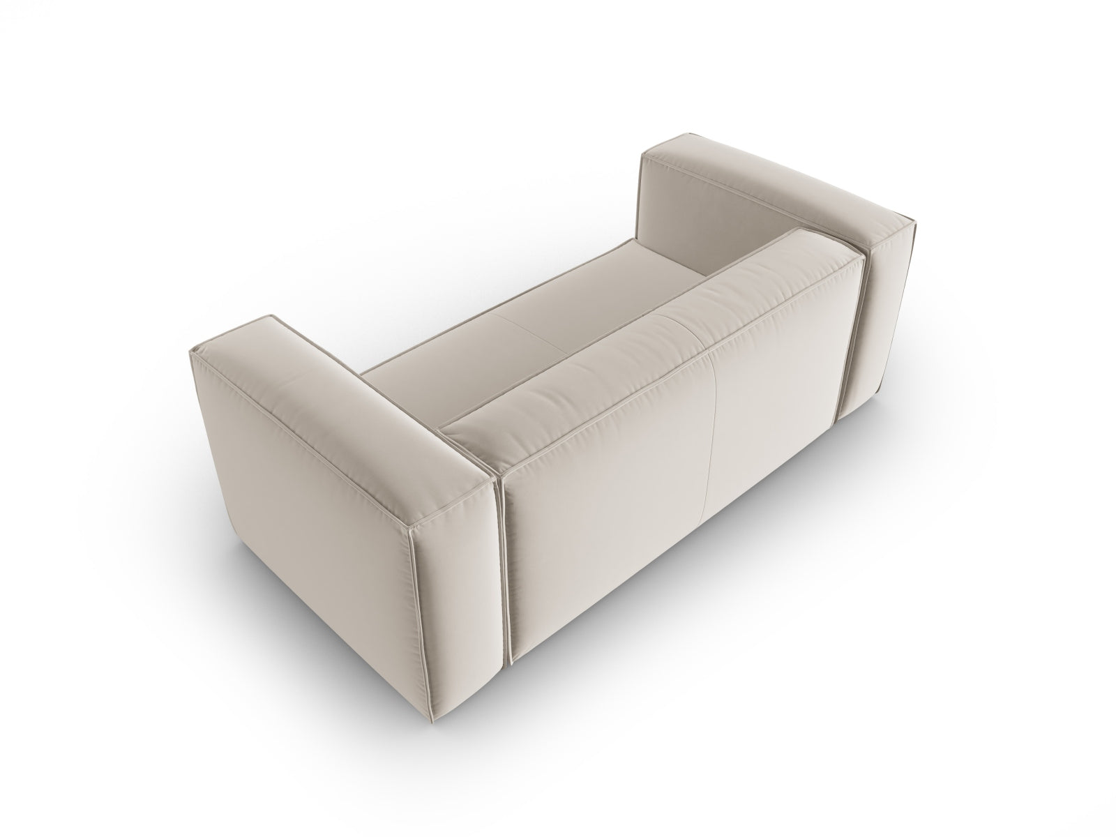 Mackay Velour Sofa 2 Sitzer in Ecru präsentiert im Onlineshop von KAQTU Design AG. 2er Sofa ist von Cosmopolitan Design