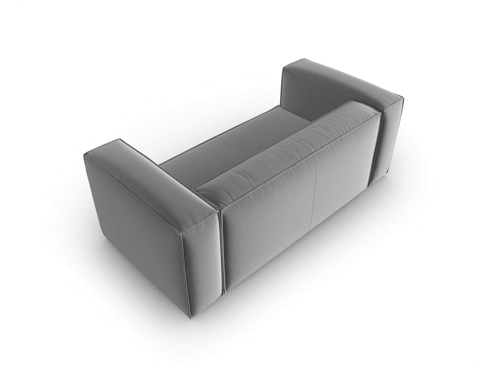 Mackay Velour Sofa 2 Sitzer in Light Grey präsentiert im Onlineshop von KAQTU Design AG. 2er Sofa ist von Cosmopolitan Design