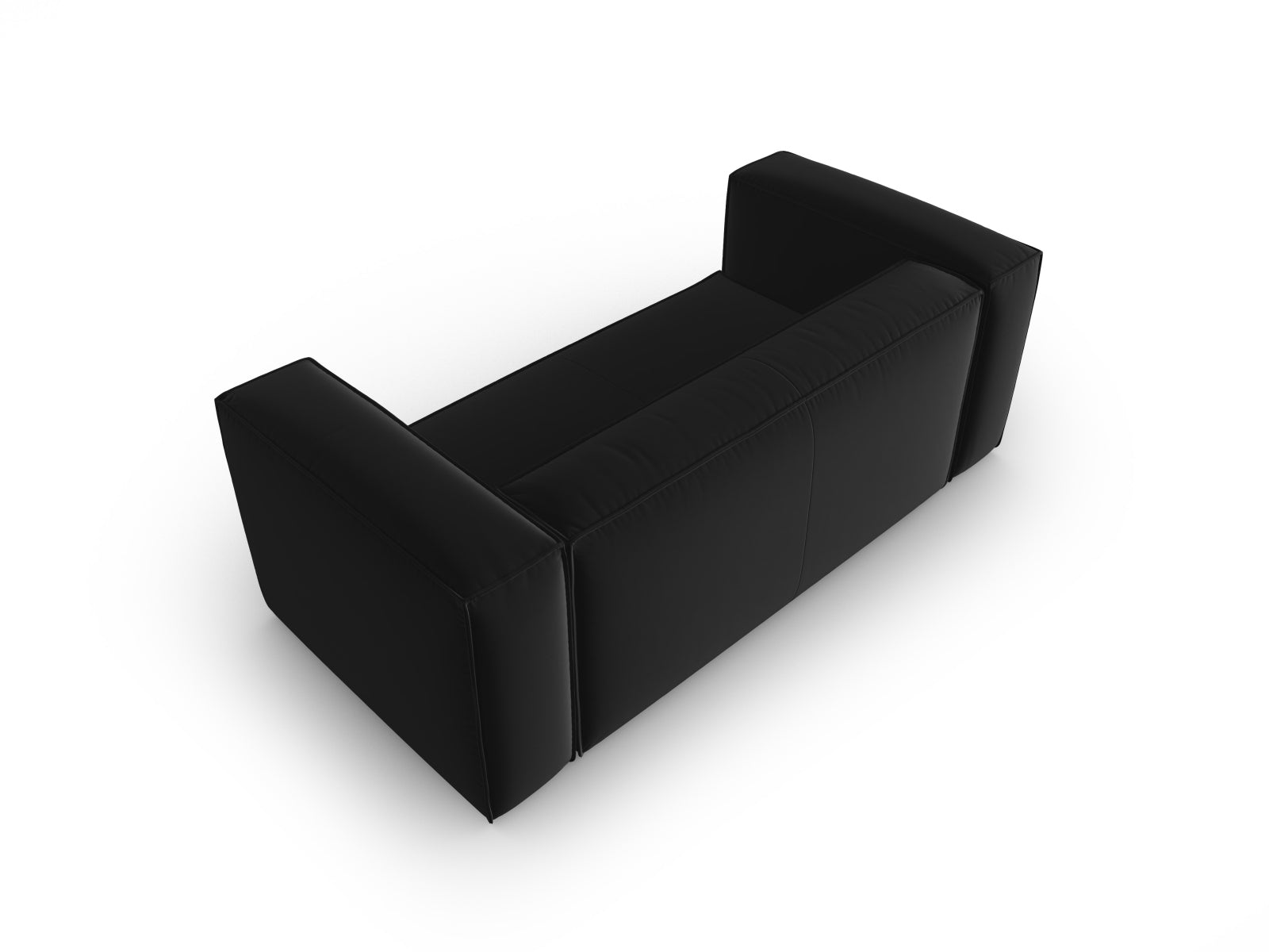 Mackay Velour Sofa 2 Sitzer in Black präsentiert im Onlineshop von KAQTU Design AG. 2er Sofa ist von Cosmopolitan Design