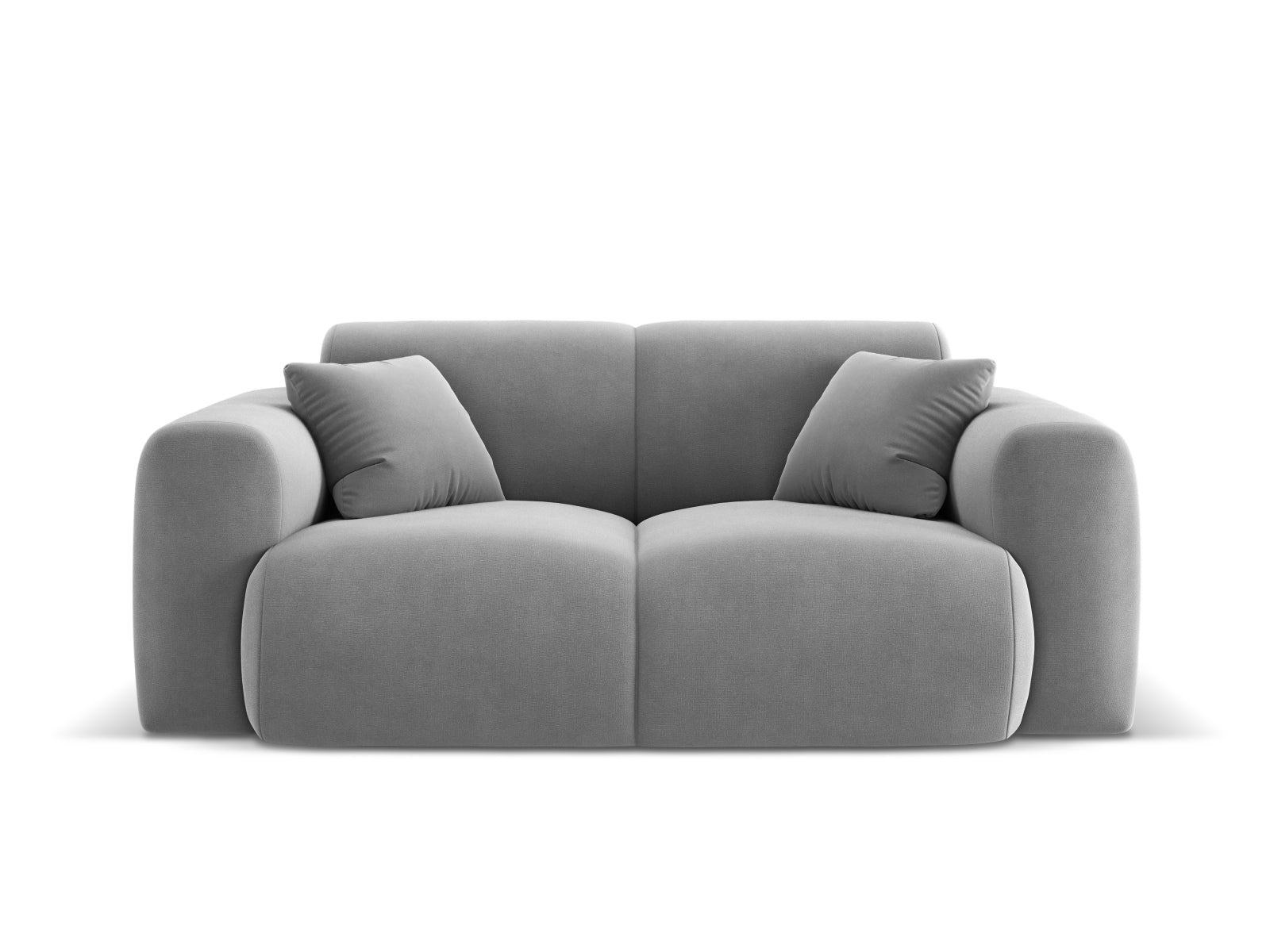 Nolio Velour Sofa 2 Sitzer 95cm in Light Grey-Casino präsentiert im Onlineshop von KAQTU Design AG. 2er Sofa ist von Cosmopolitan Design