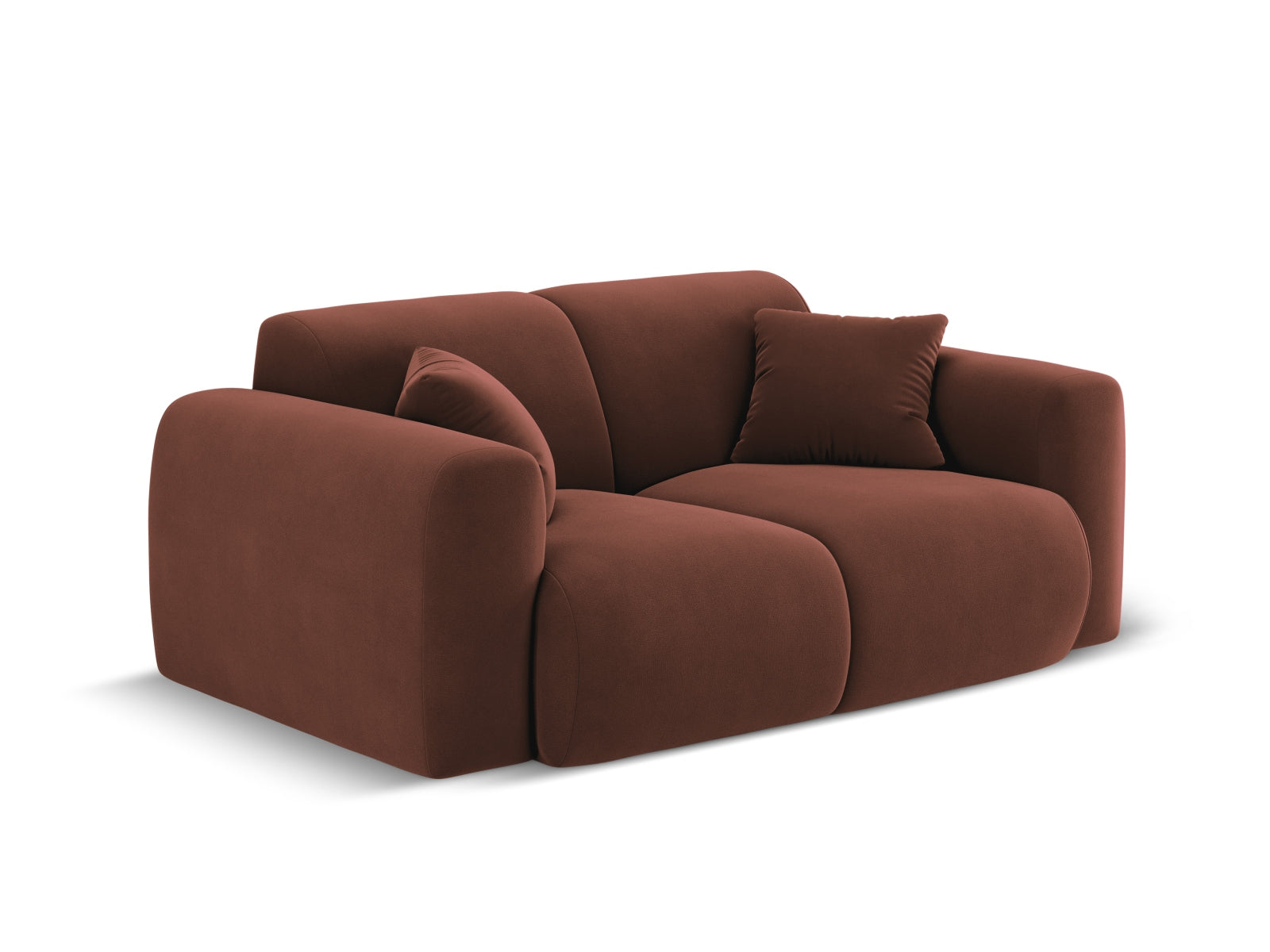 Nolio Velour Sofa 2 Sitzer 95cm in Cuoio präsentiert im Onlineshop von KAQTU Design AG. 2er Sofa ist von Cosmopolitan Design