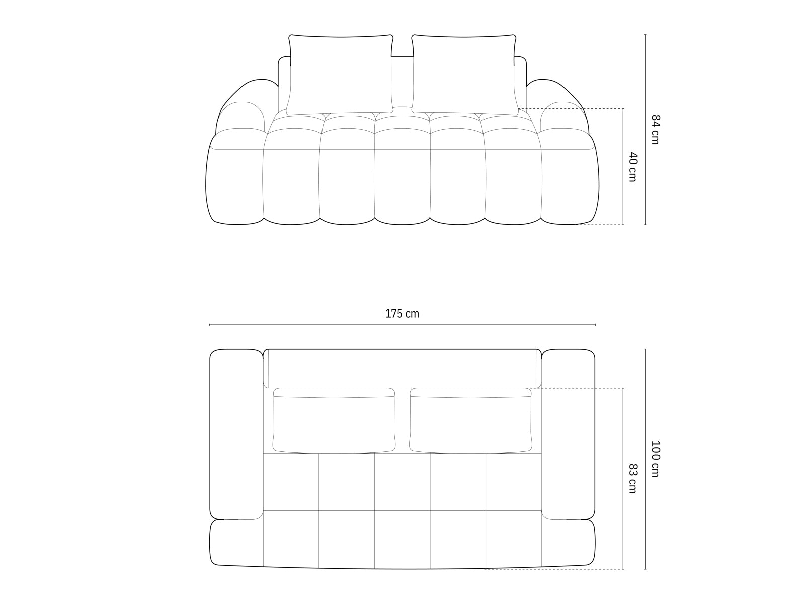 Elegantes 2-Sitzer Sofa Linz in tiefem Burgunderrot, ideal für stilvolle Wohnräume und entspannte Stunden, erhältlich bei Cosmopolitan Design.