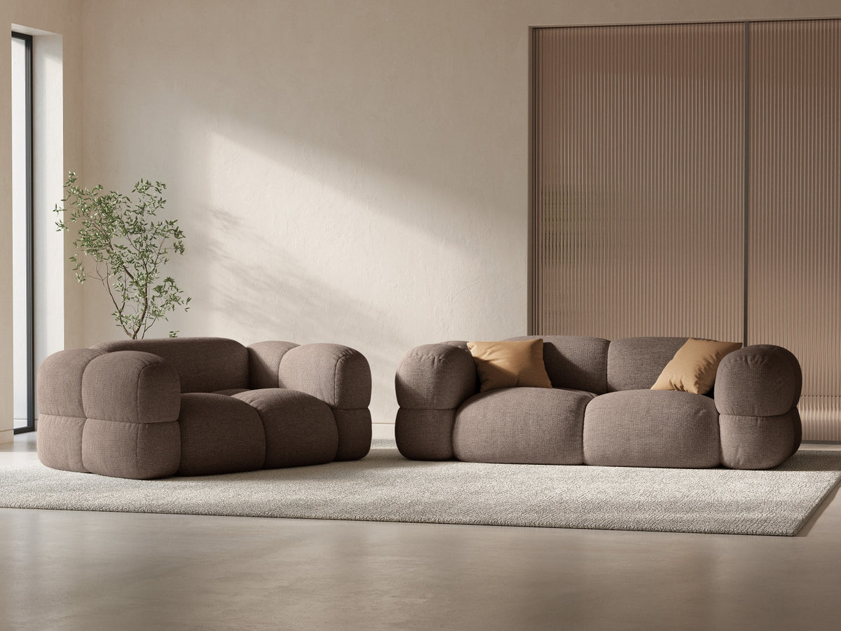 Loretto Sofa 2 Sitzer 100cm in Cappuccino-Sorella präsentiert im Onlineshop von KAQTU Design AG. 2er Sofa ist von Cosmopolitan Design
