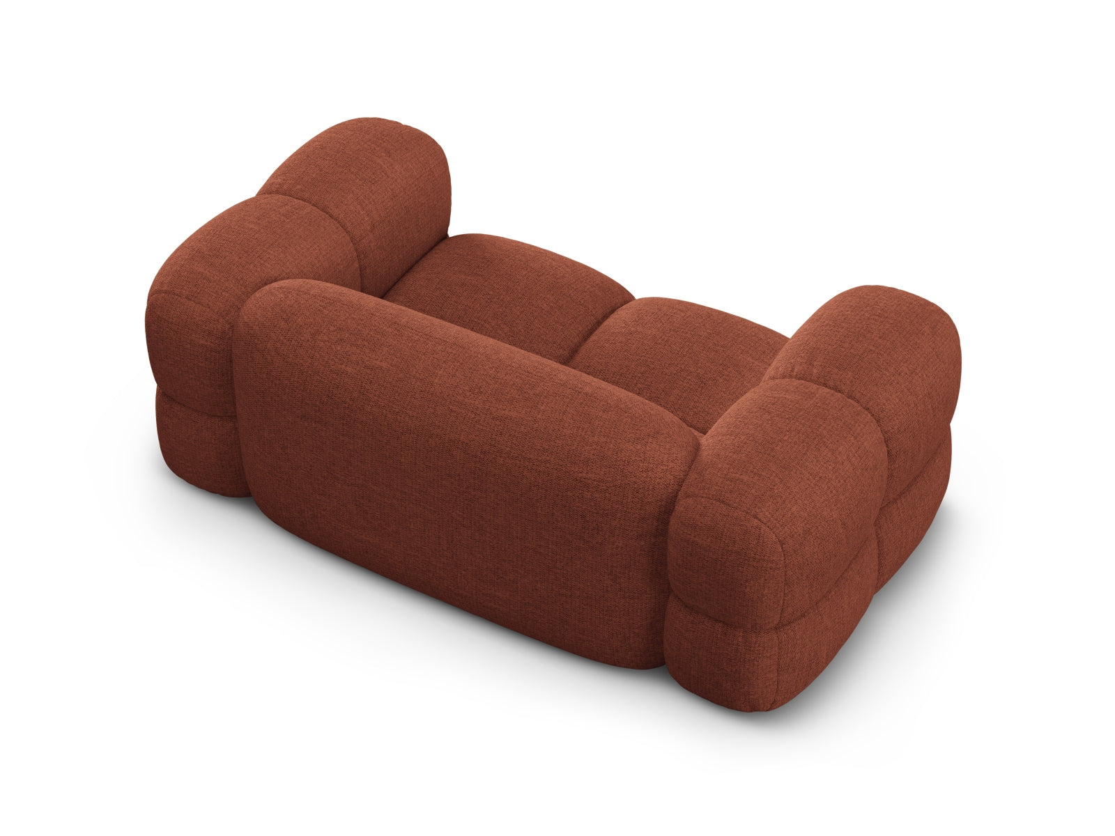 Modernes 2-Sitzer Sofa Loretto in Coral-Sorella, perfekt für gemütliche Abende und stilvolle Einrichtung, von Cosmopolitan Design.