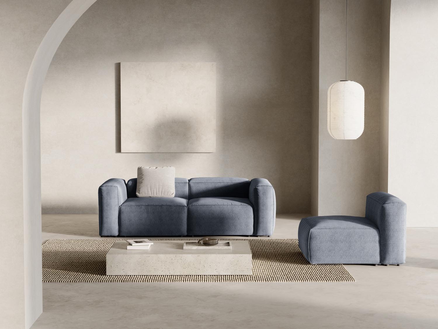 Entdecken Sie das elegante Bergamo Modular Sofa 2 Sitzer von Cosmopolitan Design – perfekt für zeitgemässe Wohnkonzepte und gemütliche Stunden!