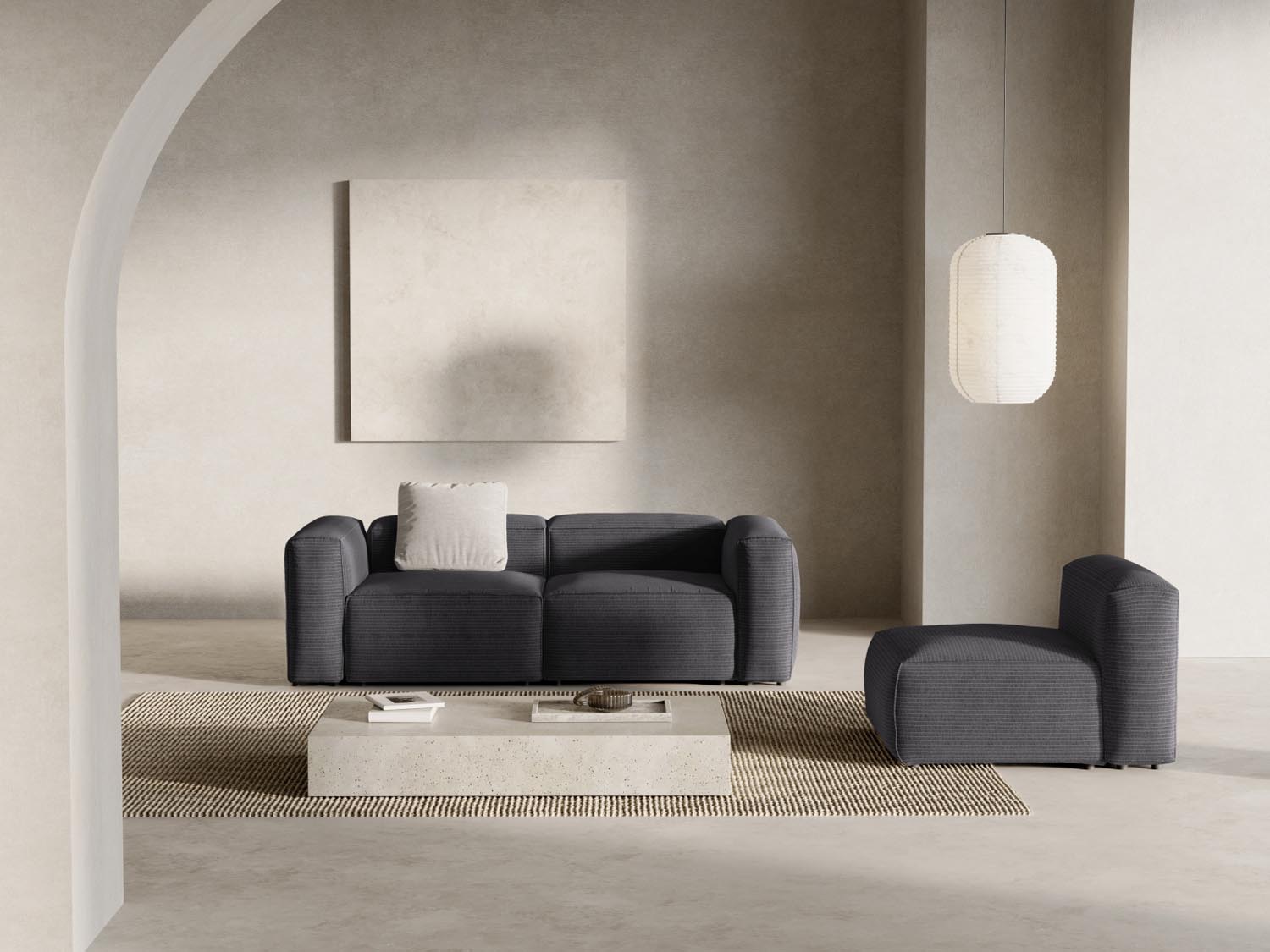 Erleben Sie das stilvolle Bergamo Modular Sofa 2 Sitzer von Cosmopolitan Design – ideal für moderne Wohnräume und entspannte Momente!
