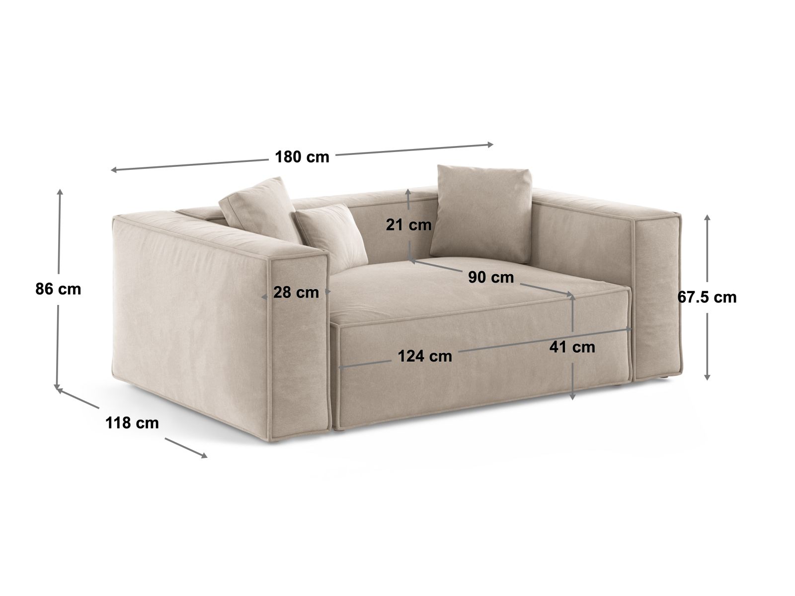 Modernes 2-Sitzer Sofa Aveiro in ansprechendem Brick-Eden, perfekt für gemütliche und stilvolle Wohnambiente.