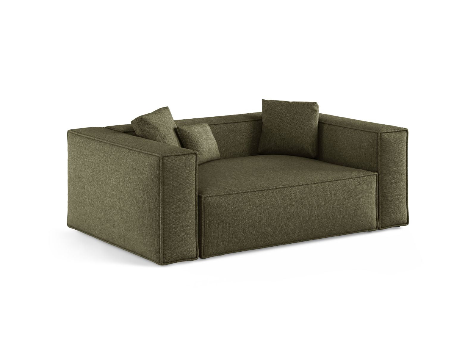 Elegantes 2-Sitzer Sofa Aveiro in stilvollem Grün, ideal für moderne Wohnräume, erhältlich bei KAQTU Design AG.