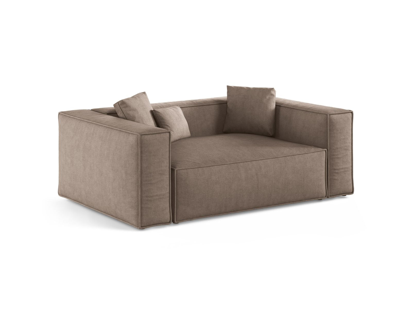 Elegantes 2-Sitzer Sofa Aveiro in stilvollem Cappuccino-Liberty, ideal für moderne Wohnräume, erhältlich bei KAQTU Design AG.