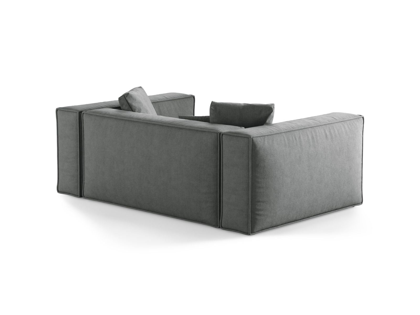 Elegantes 2-Sitzer Sofa Aveiro von Cosmopolitan Design in zeitlosem Grau, ideal für komfortable und stilvolle Wohnräume.
