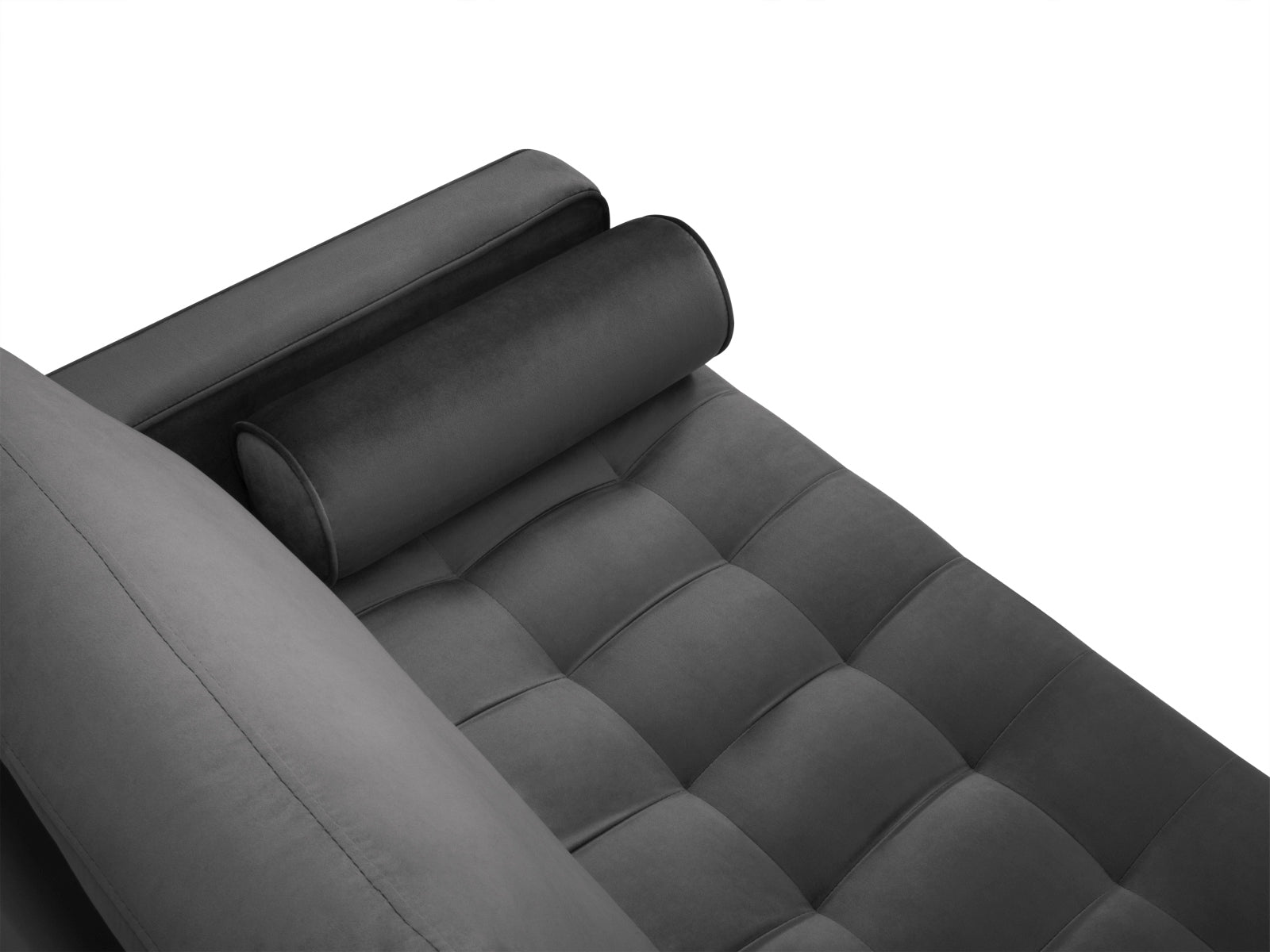 Stylisches 2-Sitzer Sofa Aspen in edlem Dunkelgrau, perfekt für stilvolle Wohnräume und entspannte Stunden von Cosmopolitan Design.