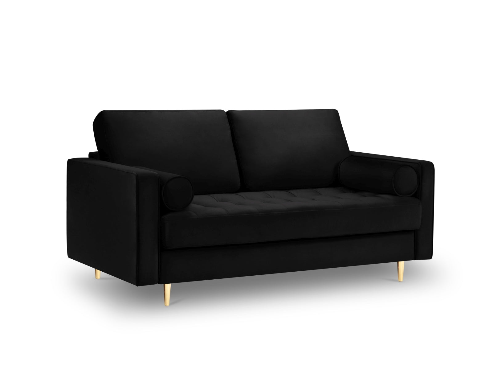 2-Sitzer Sofa Aspen in Black-Salvador präsentiert im Onlineshop von KAQTU Design AG. 2er Sofa ist von Cosmopolitan Design