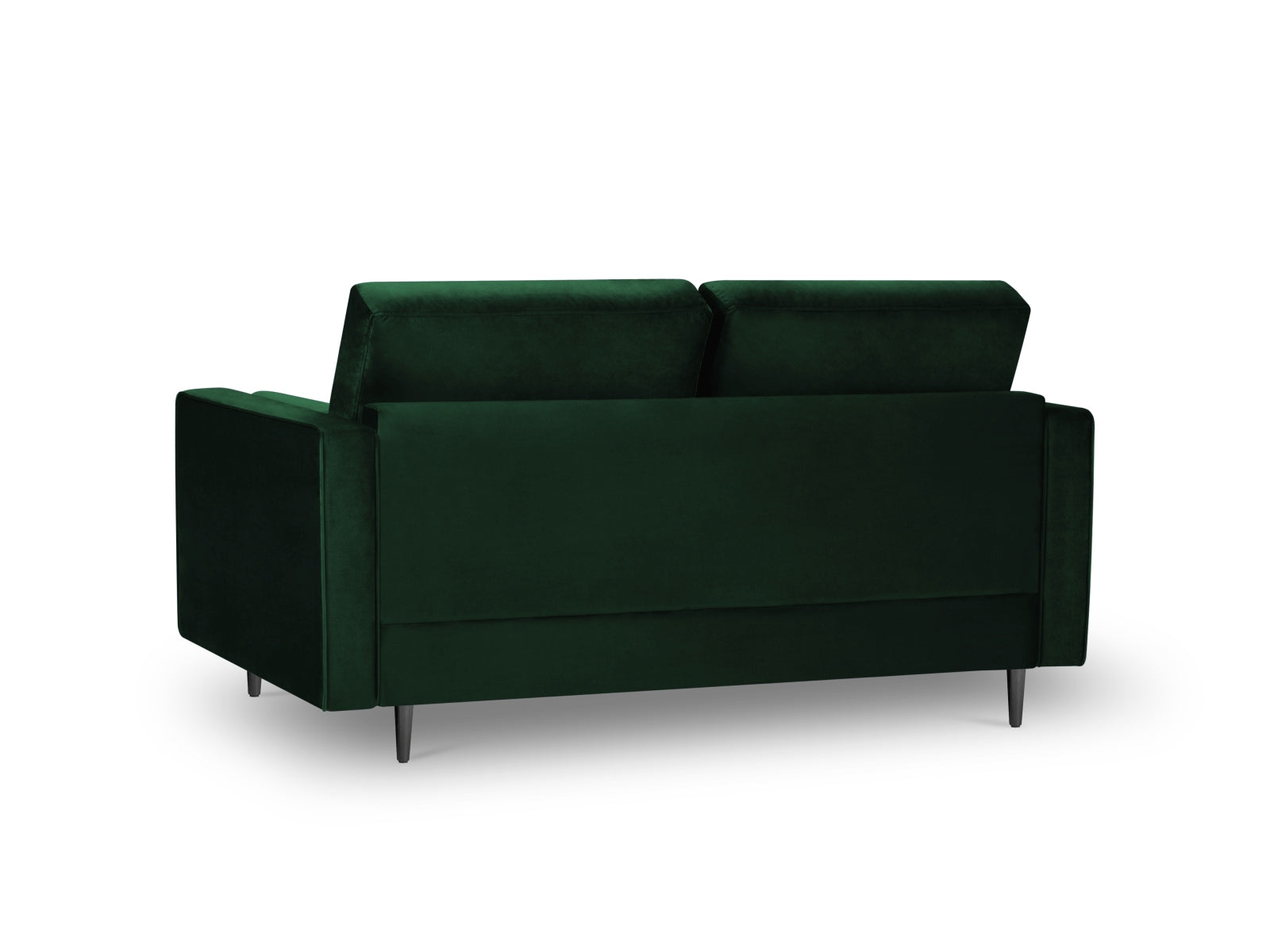 Modernes 2-Sitzer Sofa Aspen in tiefem Flaschengrün, perfekt für gemütliche und stilvolle Wohnambiente. Hochwertige Verarbeitung von Cosmopolitan Design.