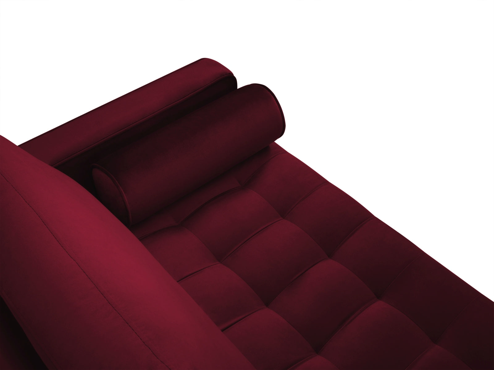 Stylisches 2-Sitzer Sofa Aspen in kräftigem Rot, perfekt für stilvolle Wohnräume und entspannte Stunden zu zweit.