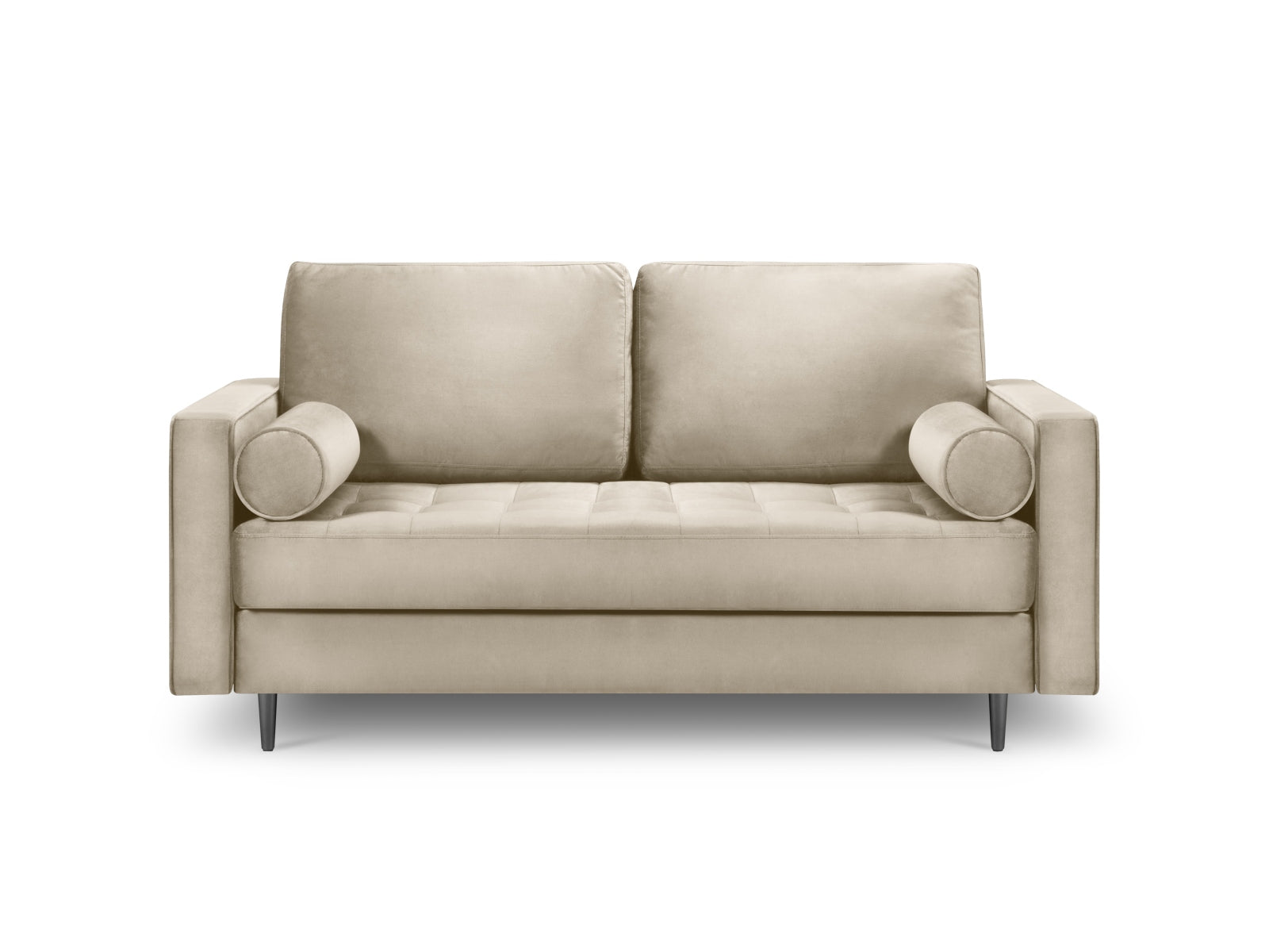 Stilvolles 2-Sitzer Sofa Aspen in edlem Dunkelbeige, perfekt für entspannte Abende und zeitgemäße Inneneinrichtungen.
