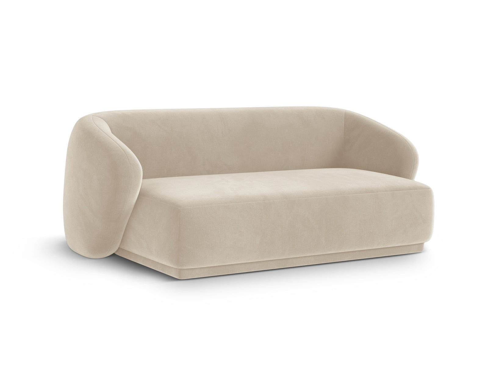 Beige 2-Sitzer Sofa Gomera von Cosmopolitan Design, stilvolles und modernes Möbelstück für Ihr Wohnzimmer, ideal für entspannte Stunden.