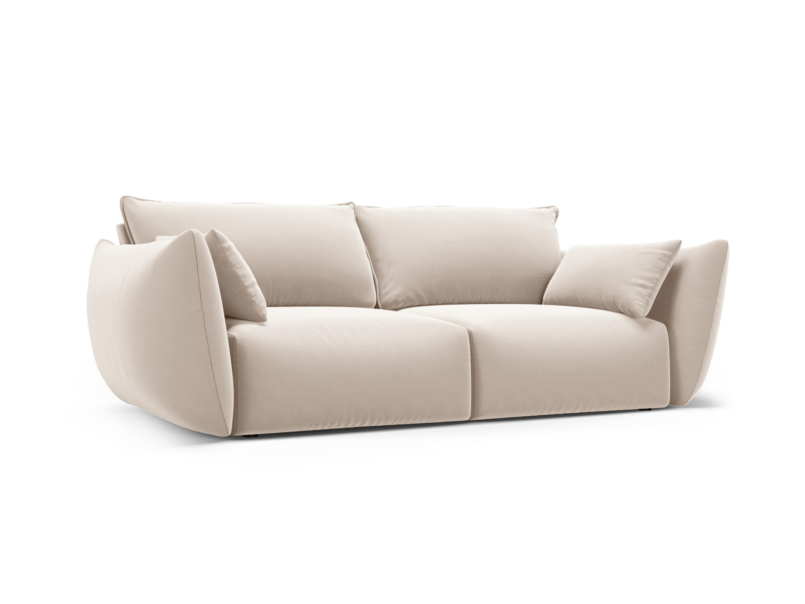 Beige 2-Sitzer Sofa Matera von Cosmopolitan Design, stilvolles und modernes Möbelstück für Ihr Wohnzimmer, ideal für entspannte Stunden.